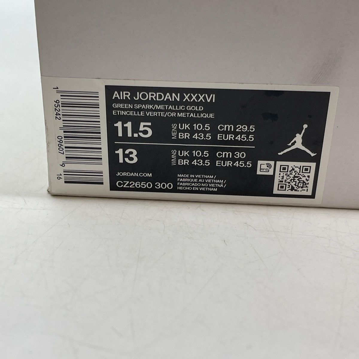 Jordan Brand Air Jordan 36 Celtics Size US 11.5 / EU 44-45 - 9 Thumbnail