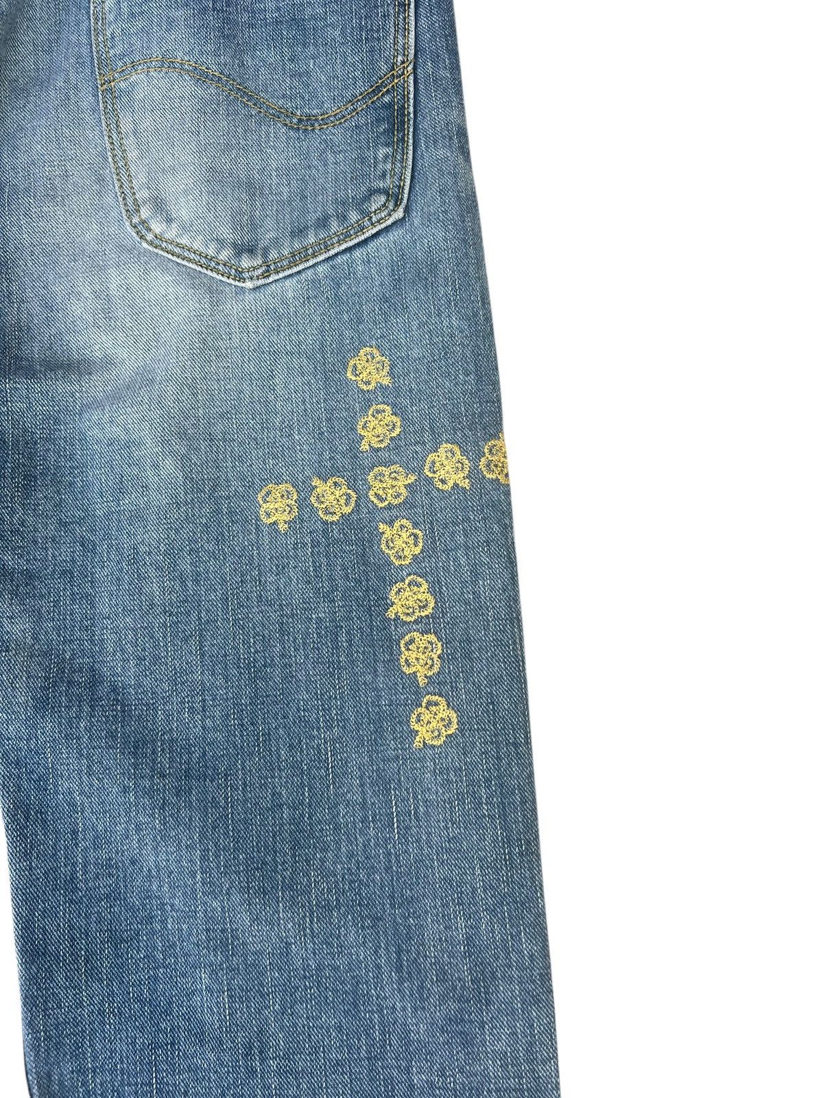 Lee Lee X TMT Japan Distress Embroidery Denim Selvedge Jeans Size US 29 - 18 Thumbnail