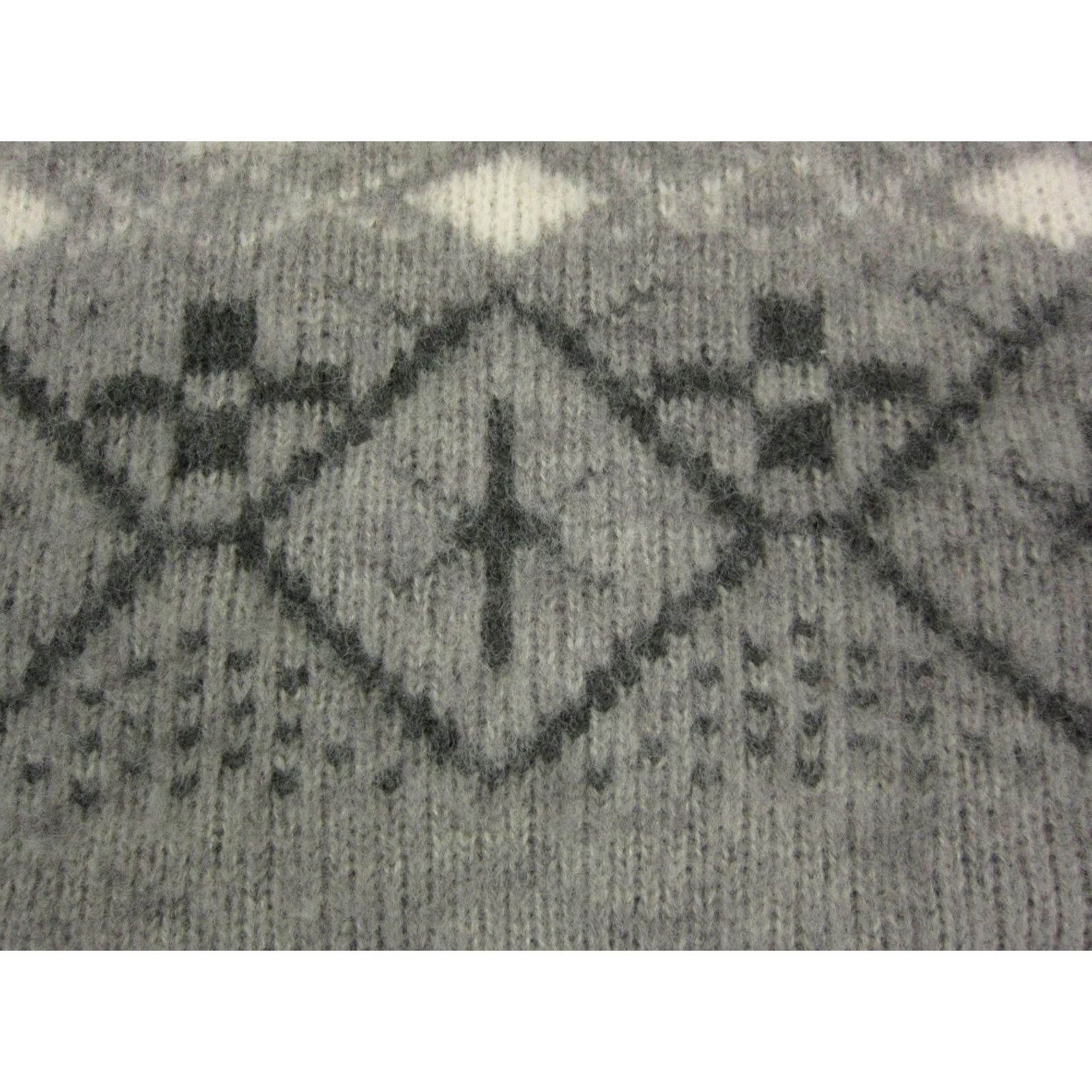 Vintage VINTAGE Cranbrook Sweater Womens Medium Gray White Wool Knit Diamond Star 90s Size M / US 6-8 / IT 42-44 - 3 Thumbnail