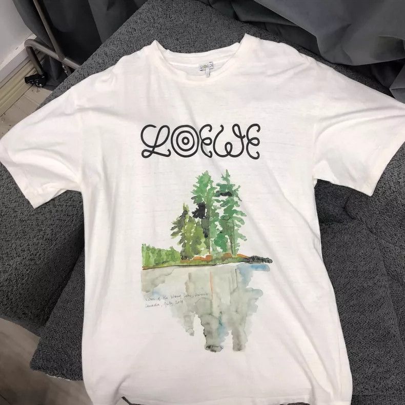 Loewe LOEWE White printed short sleeves Size M / US 6-8 / IT 42-44 - 1 Thumbnail