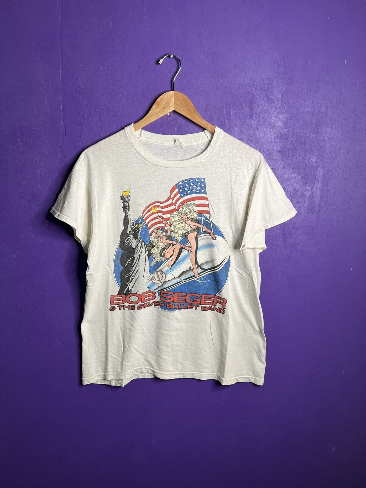 Band Tees × Vintage Vintage 1986 Bob Seger and the silver bullet band t-shirt Size US M / EU 48-50 / 2 - 1 Thumbnail