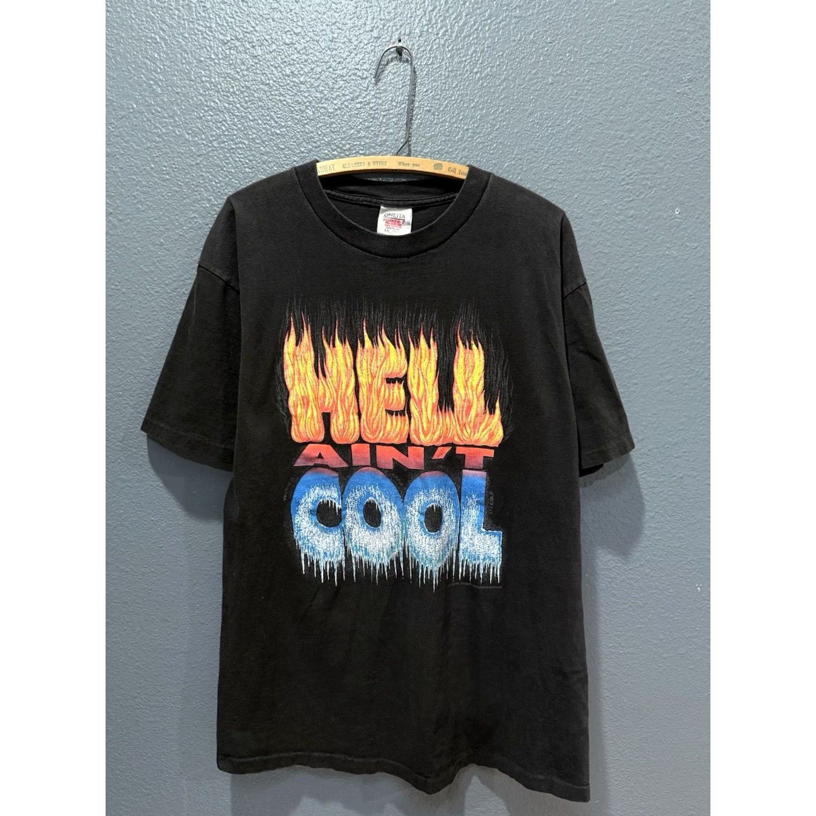 Vintage VINTAGE Hell Ain’t Cool Religion Black Tee Shirt 90s Mens 2XL Onetia Size US XXL / EU 58 / 5 - 3 Thumbnail