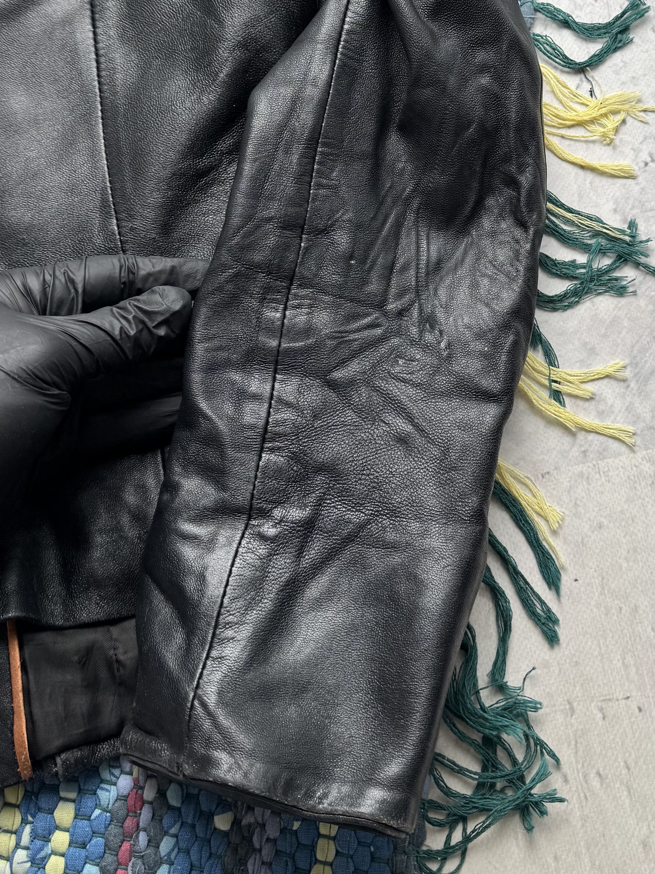 Vintage Vintage Cropped Leather Jacket A8(V8)D15 Size L / US 10 / IT 46 - 14 Thumbnail