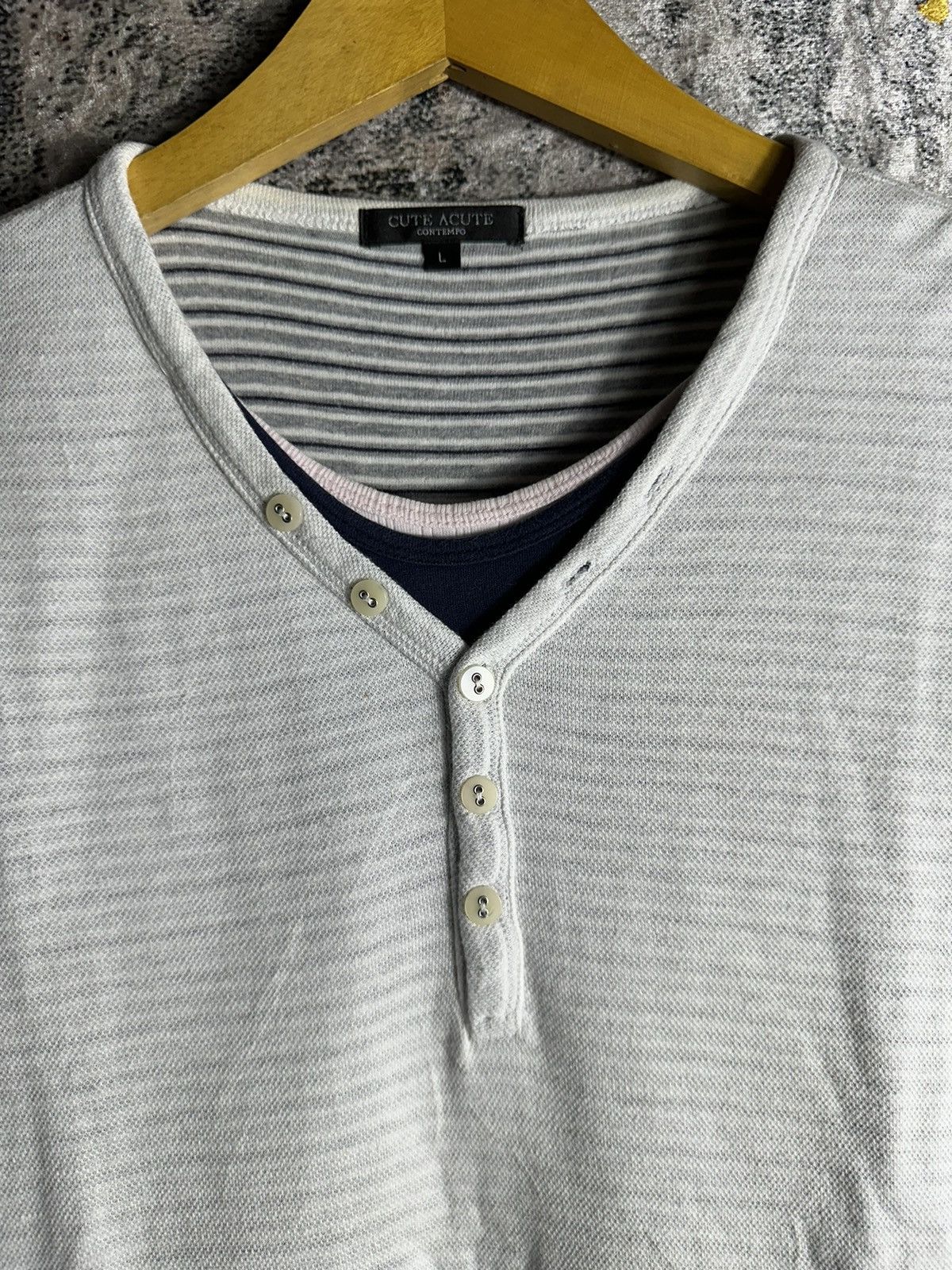 Hysteric Glamour IF SIX WAS NINE LGB STYLE TRIPLE COLLAR STRIPED SHORT SLEEVE Size US M / EU 48-50 / 2 - 2 Thumbnail