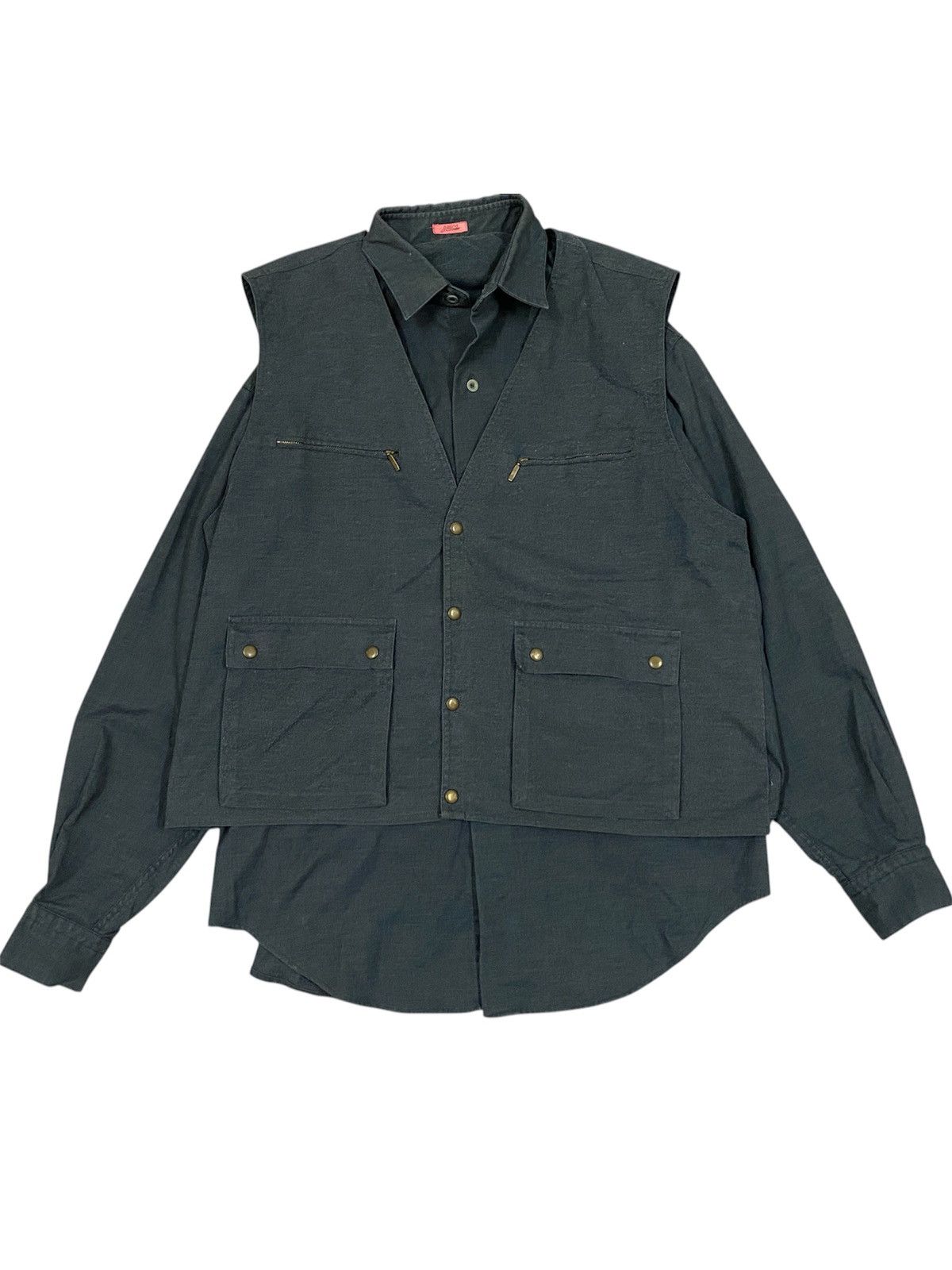 JUN MEN ARCHIVE JUN MEN 2-in-1 Detachable Utility Vest /Shirt Jacket Size US M / EU 48-50 / 2 - 2 Thumbnail