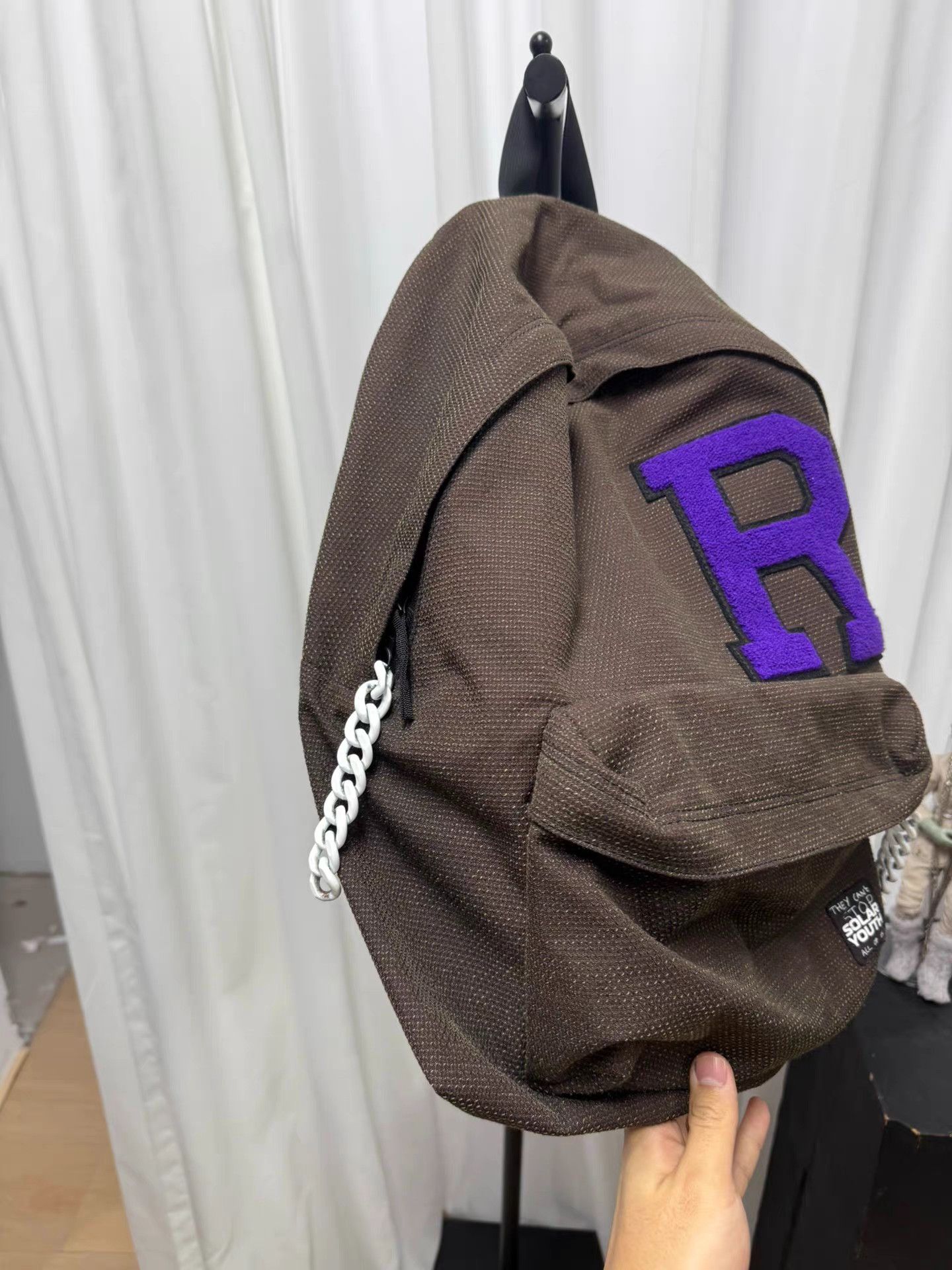 Raf Simons RAF SIMONS Flocked Chain Backpack K20 Size ONE SIZE - 4 Thumbnail
