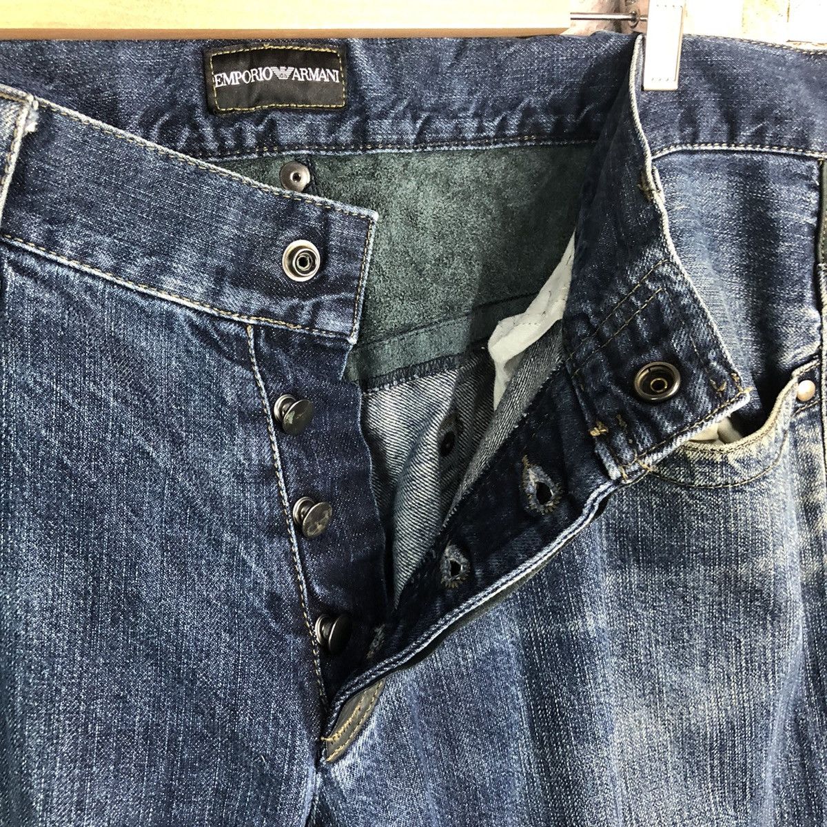 Emporio Armani Emporio Armani Blue ripped distressed Denim Pants #7582 Size US 40 / EU 56 - 10 Thumbnail