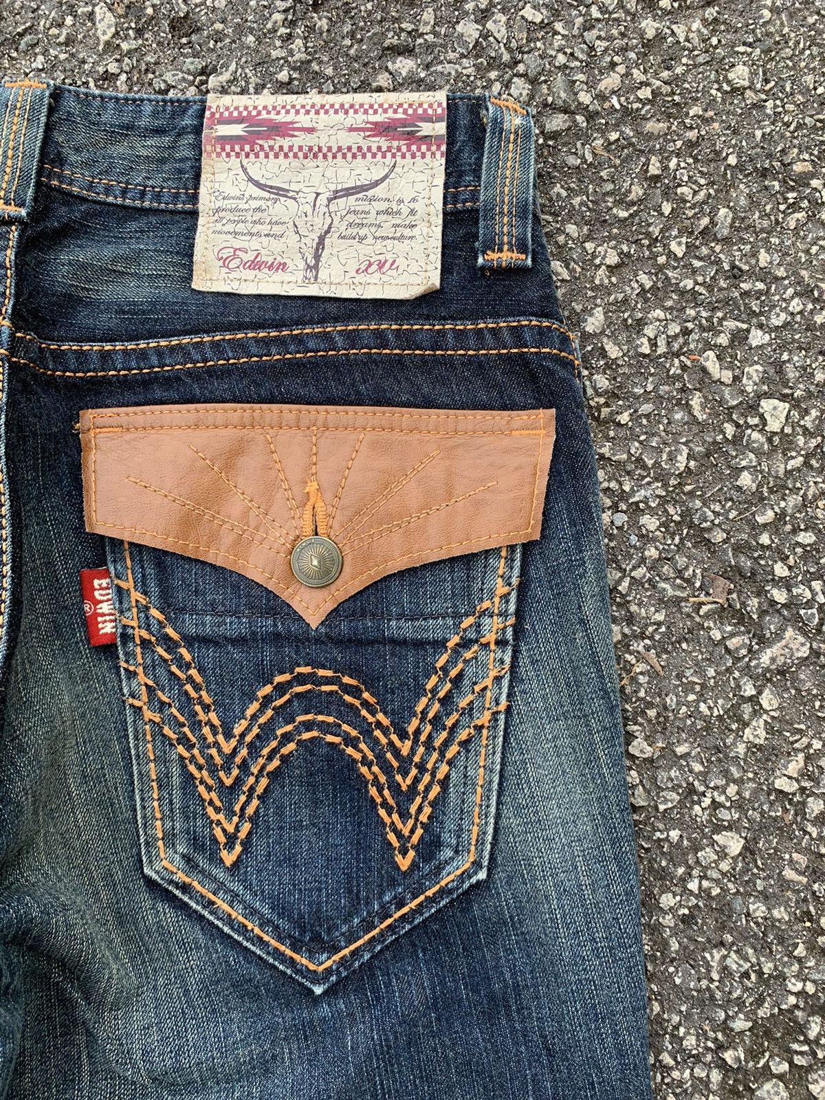 Edwin FLARE💥 EDWIN NAVAJO HIPPIES STYLE RUSTY DISTRESSED DENIM Size US 32 / EU 48 - 11 Thumbnail