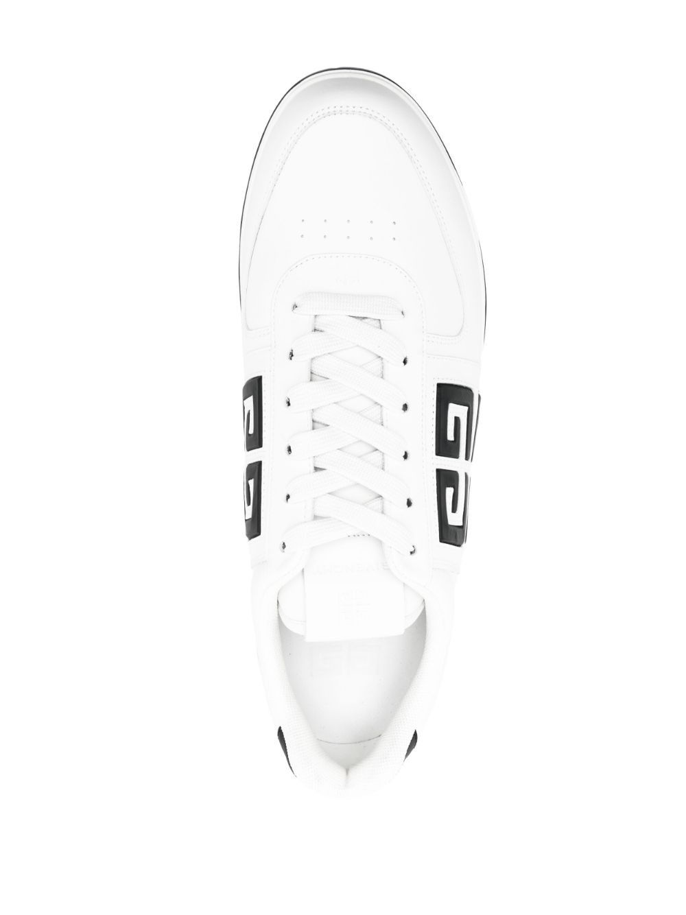 Givenchy o1srvl11e1224 Contrasting Logo Leather Sneakers in White Size US 12 / EU 45 - 6 Thumbnail
