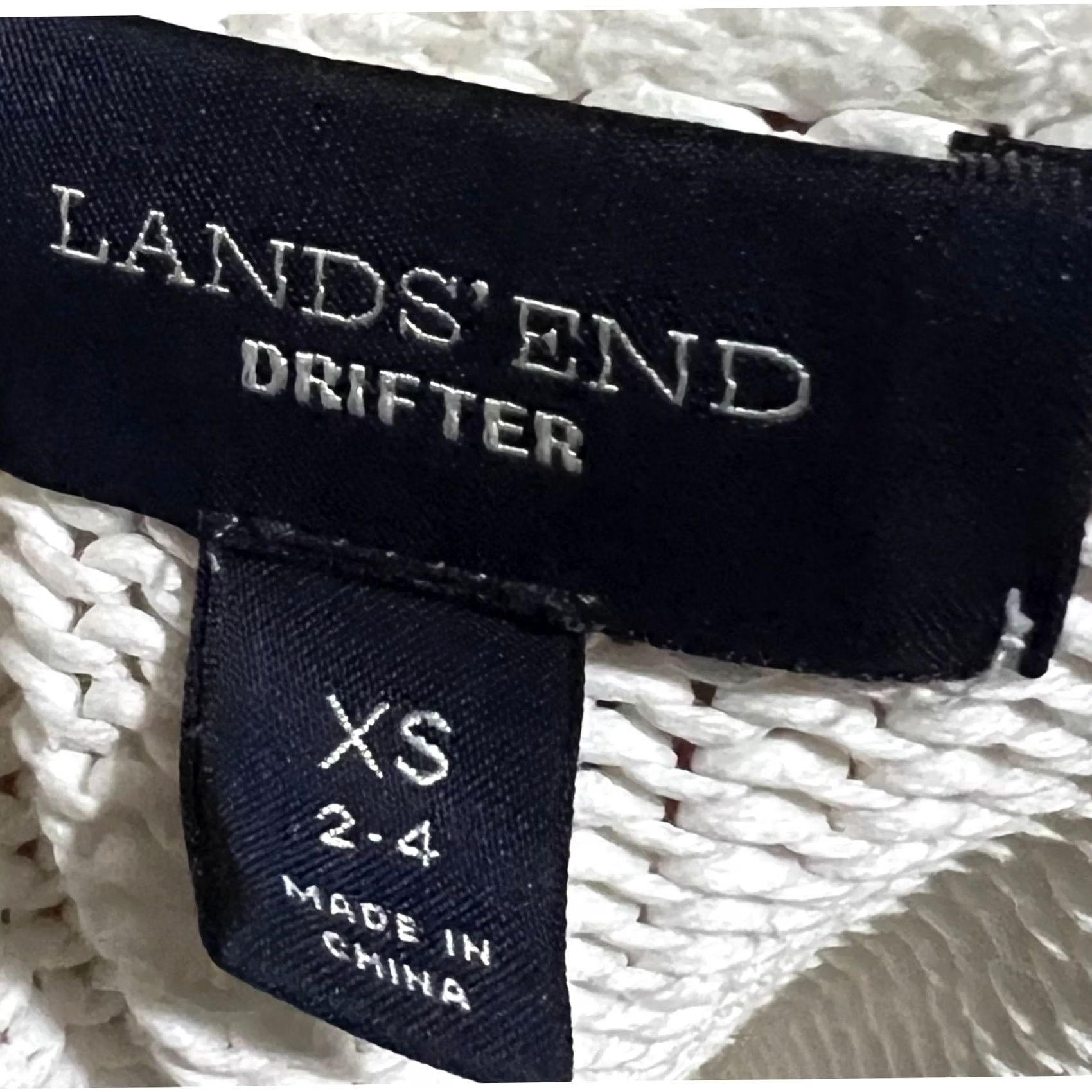 Lands' End Lands' End Drifter Cable Knit Sweater XS White Cotton Crew Neck Pullover Women Knit Split-Sleeve Casual Vintage? Size XS / US 0-2 / IT 36-38 - 6 Thumbnail