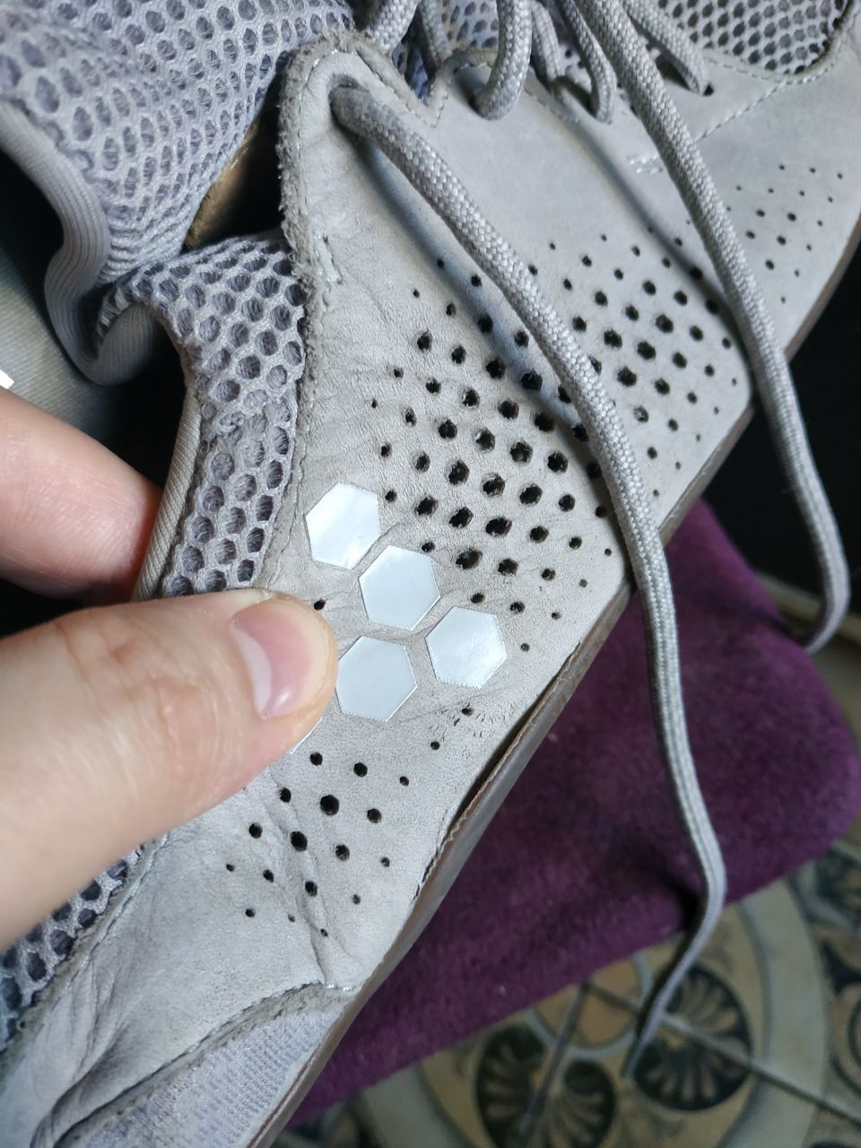 Vivobarefoot Vivobarefoot Primus Trio Grey Leather Mesh Shoes EU 45 US 12 Size US 12 / EU 45 - 5 Thumbnail