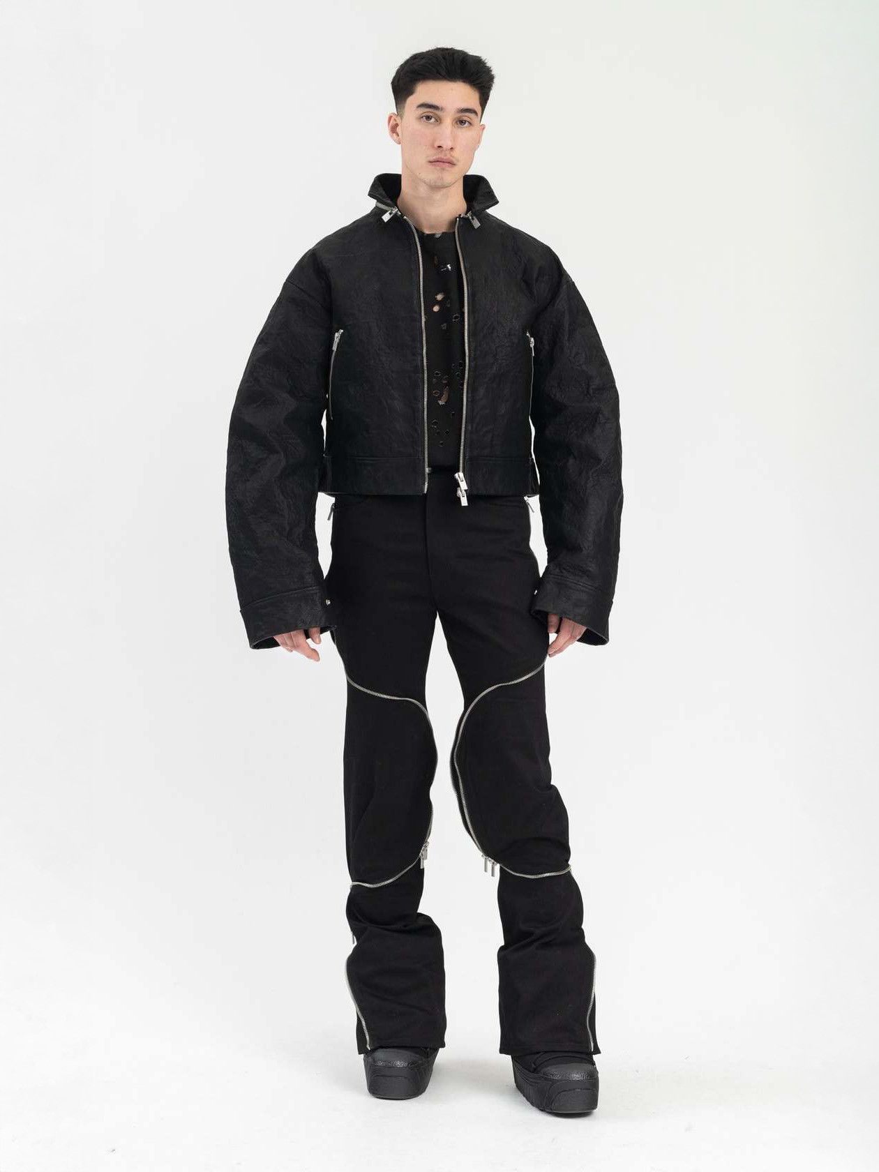 Heliot Emil HELIOT EMIL AW23 Stiff Leather Jacket Black Size XS / US 0-2 / IT 36-38 - 8 Thumbnail