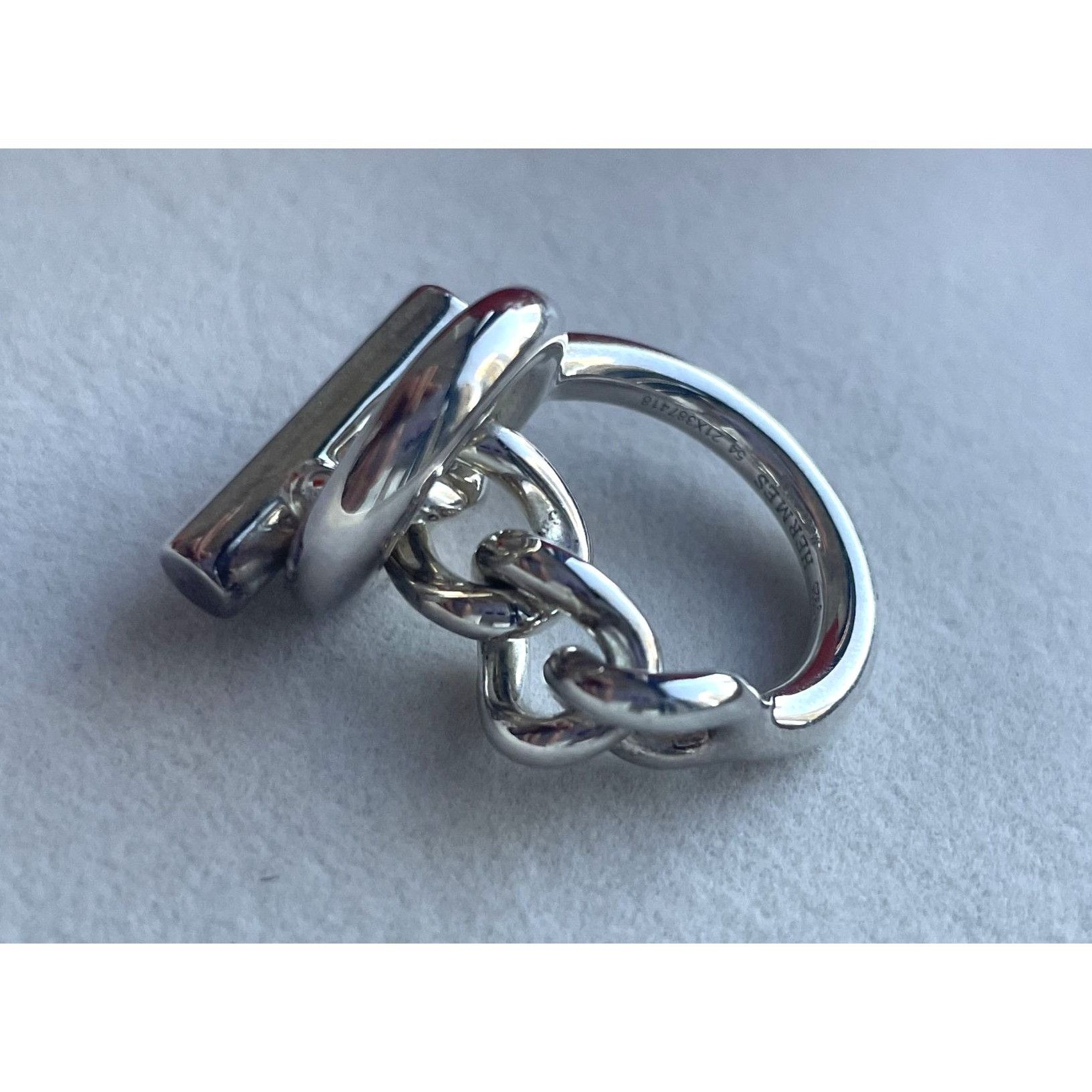 Hermes Hermès Sterling Silver Chaîne DAncre Ring Size 54 AG925 Made Size ONE SIZE - 3 Thumbnail