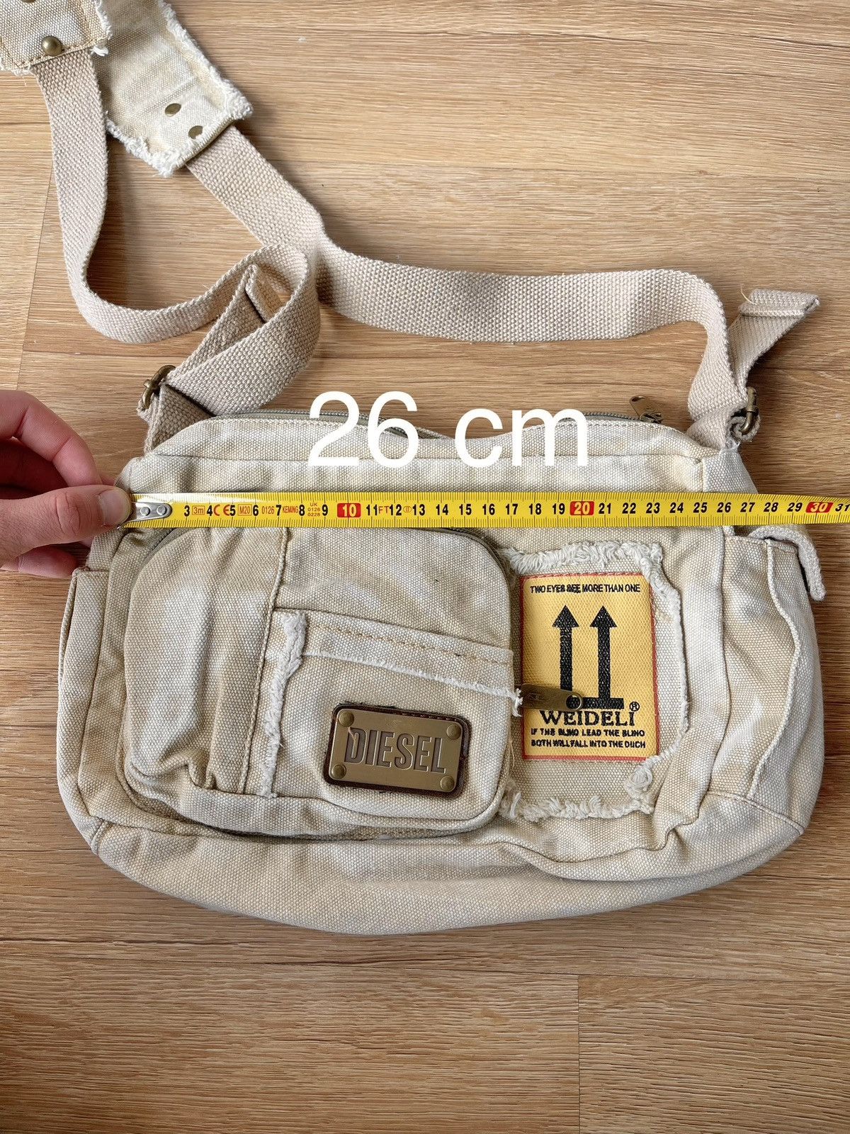 00s Diesel Archive Canvas Crossbody Bag Gorpcore Y2K Badge