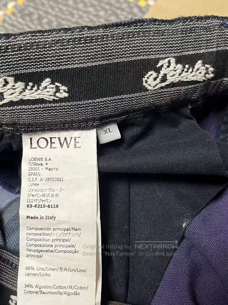 Loewe Loewe size XL Cotton and linen drawstring cargo shorts, vin Size US 26 / EU 42 - 4 Thumbnail