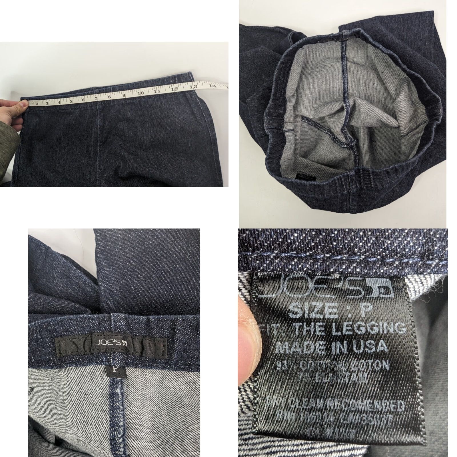 Vintage Joe's Jeans The Legging Pull On Denim Ankle Zipper Indigo Stretch Size P Women Jeggings Size 28" / US 6 / IT 42 - 8 Thumbnail