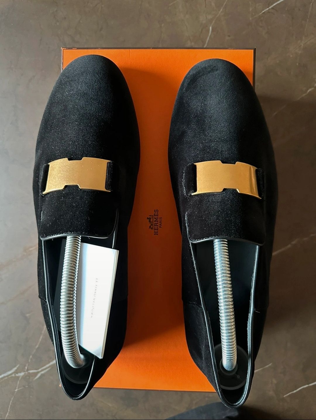 Hermes Mocassini Hermès Pacôme in pregiato velluto nero Size US 8.5 / EU 41-42 - 3 Thumbnail
