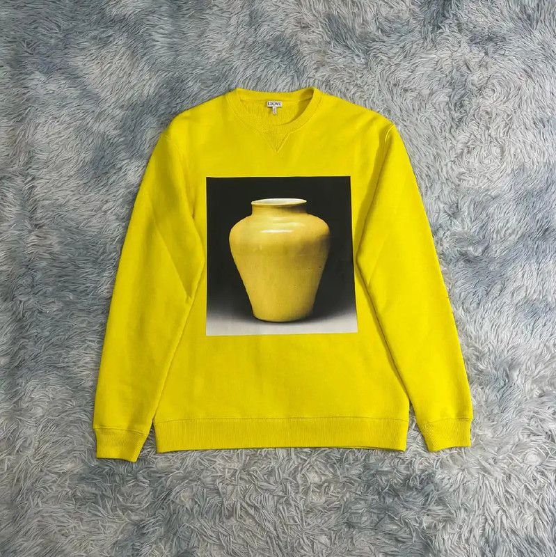 Loewe Loewe Men's Yellow Cotton Sweatshirt 0089 Size US XS / EU 42 / 0 - 1 Thumbnail