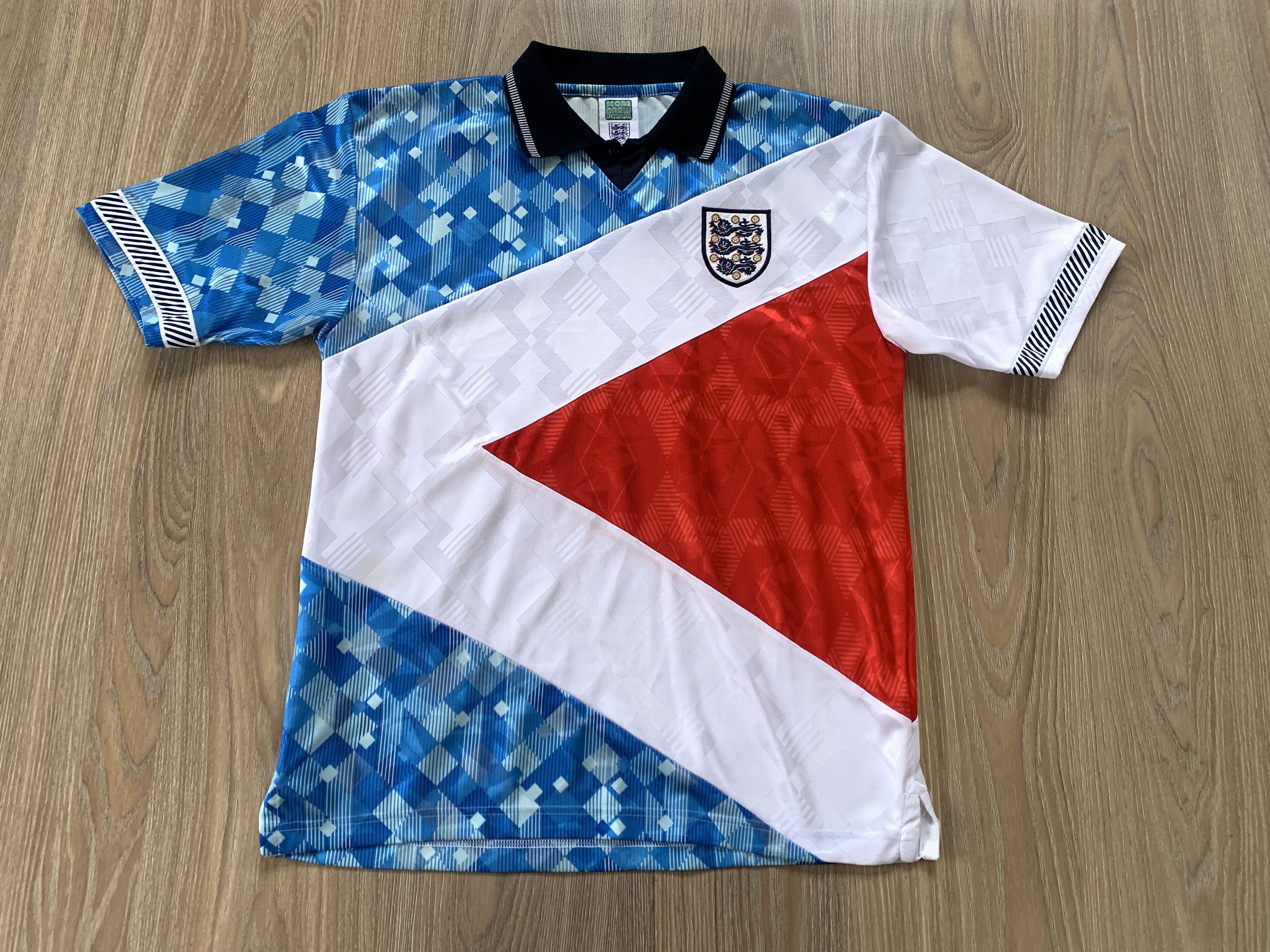Vintage Score Draw England Licensed Retro Football Shirt Jersey Size US L / EU 52-54 / 3 - 2 Thumbnail