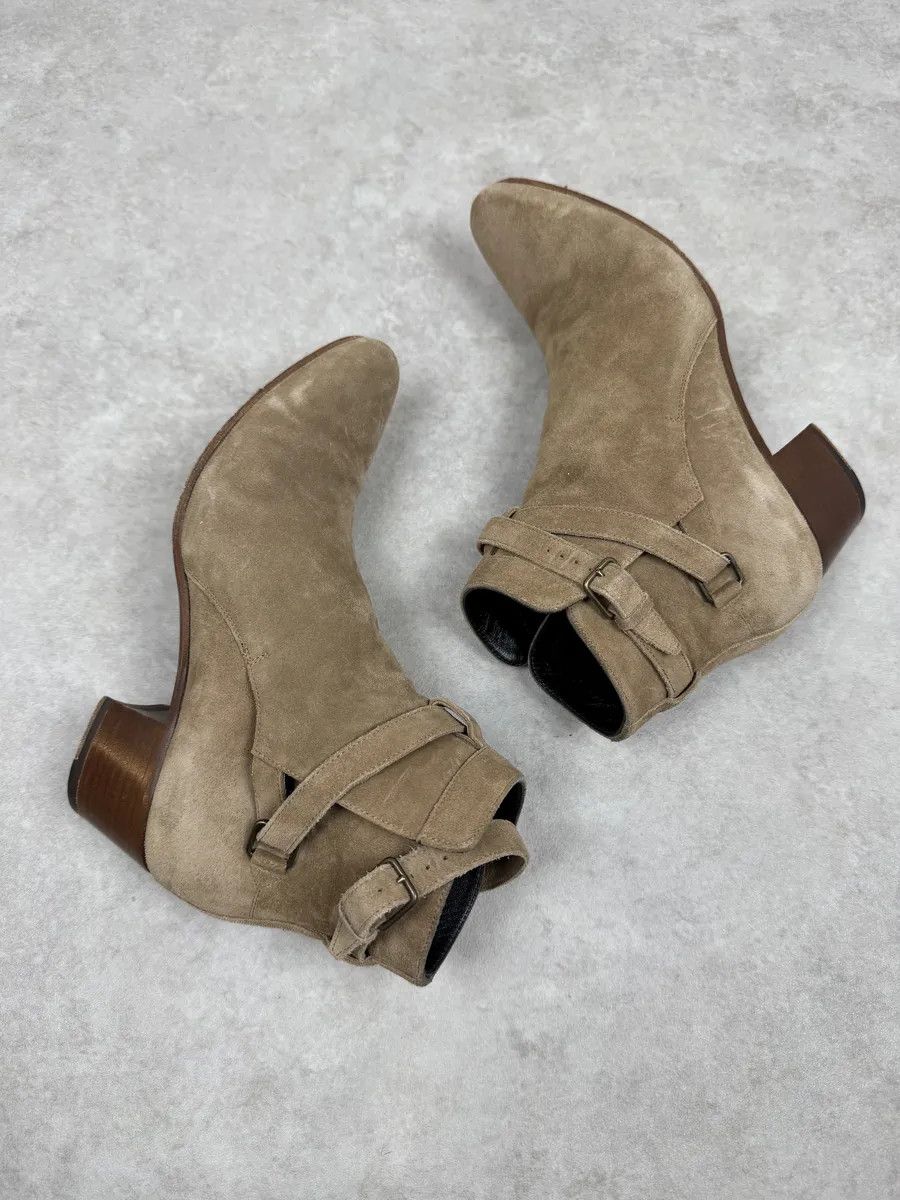 Saint Laurent Paris AW2013 Saint Laurent Beige Suede Leather Ankle Boots Size US 7.5 / IT 37.5 - 5 Thumbnail