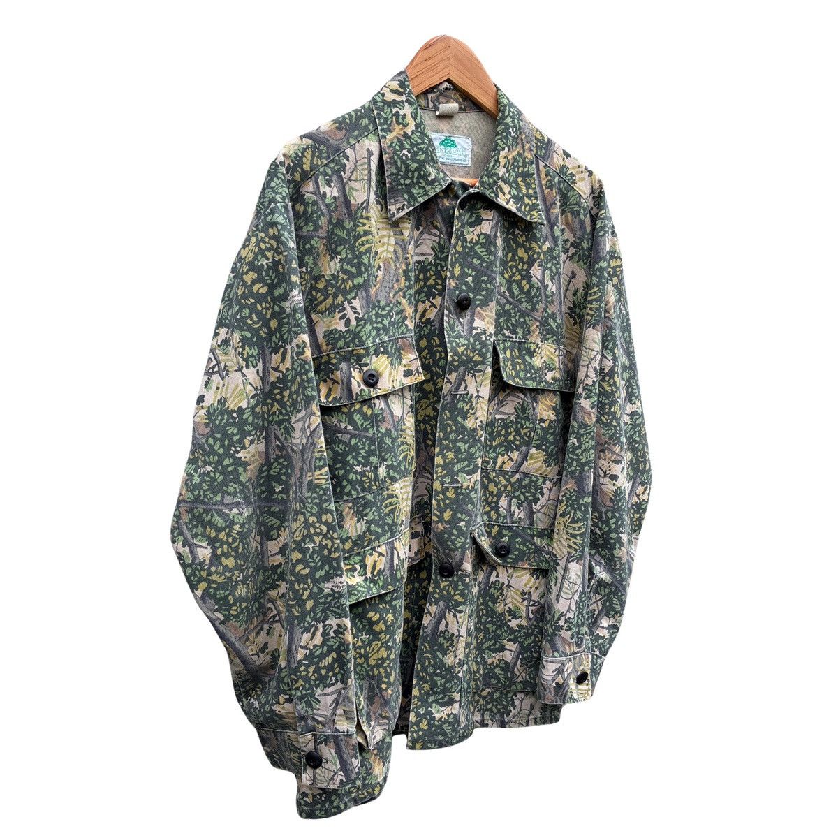 Vintage Bushlan South Texas Camouflage 4-Pocket Hunting Jacket Size US XL / EU 56 / 4 - 4 Thumbnail