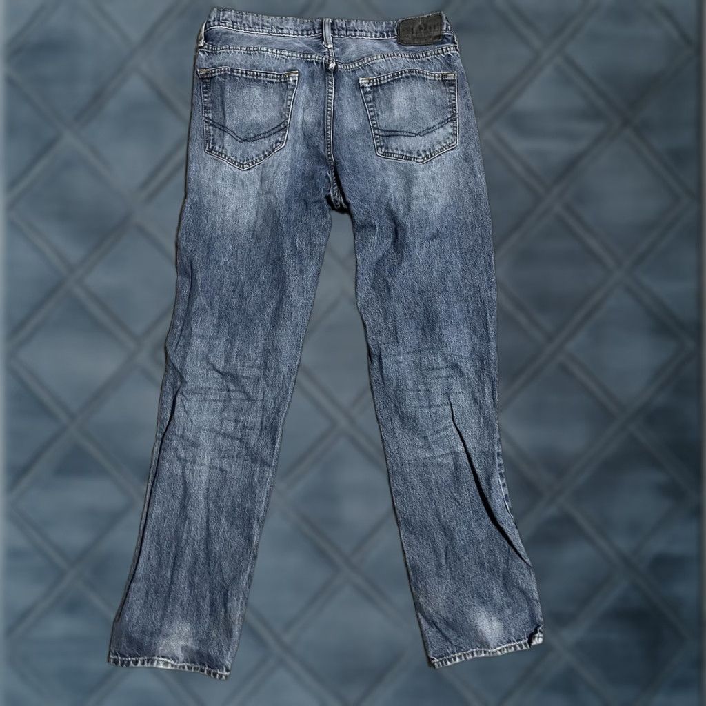 Denime Bullhead Jeans Mens Straight 33x32 Denim Dark Blue 5-Pocket City Grunge USA 90s Size US 33 - 1 Thumbnail