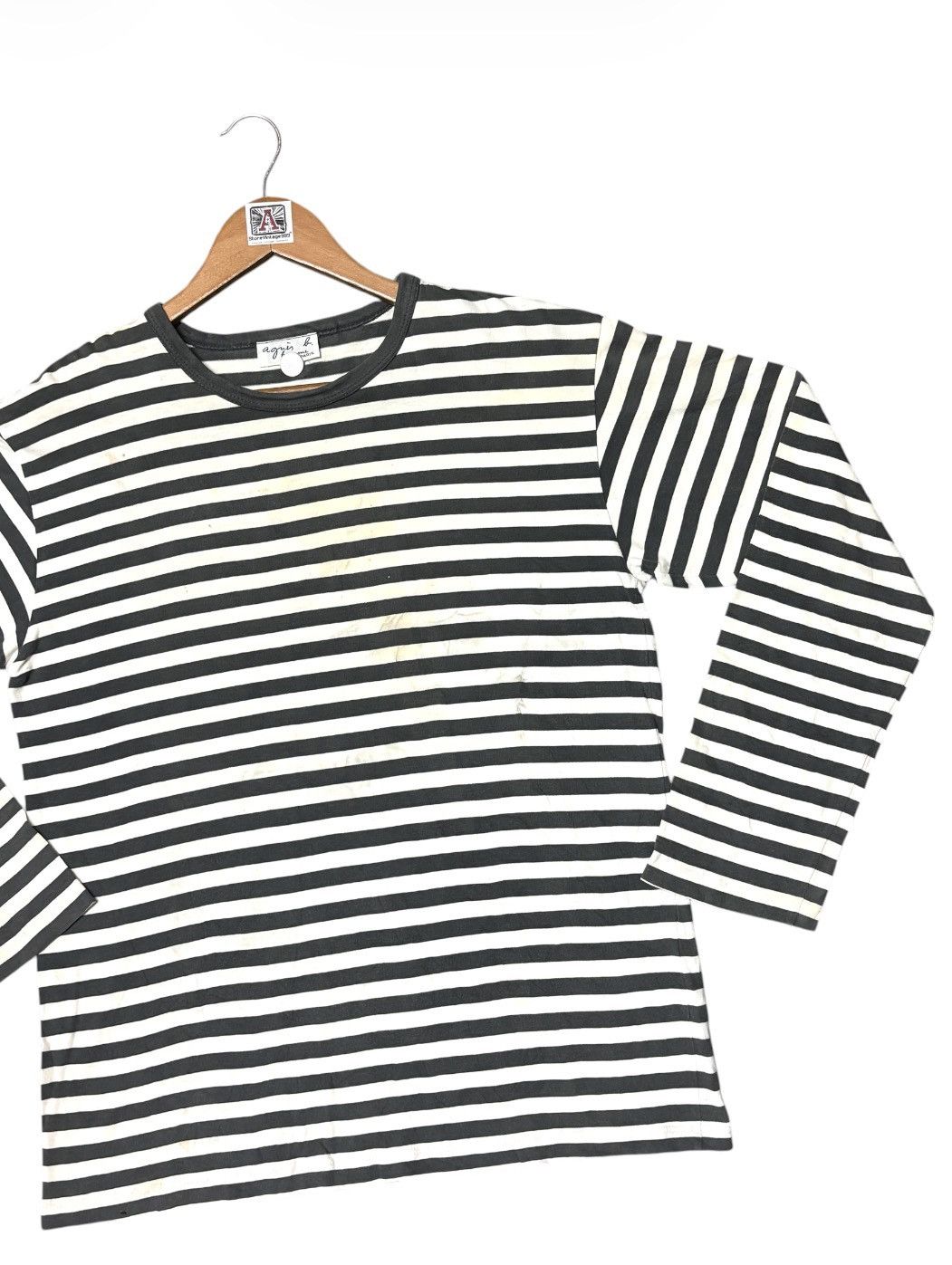 agnes b. VINTAGE AGNES B. STRIPE LONGSLEEVE TEE💥 Size US M / EU 48-50 / 2 - 2 Thumbnail