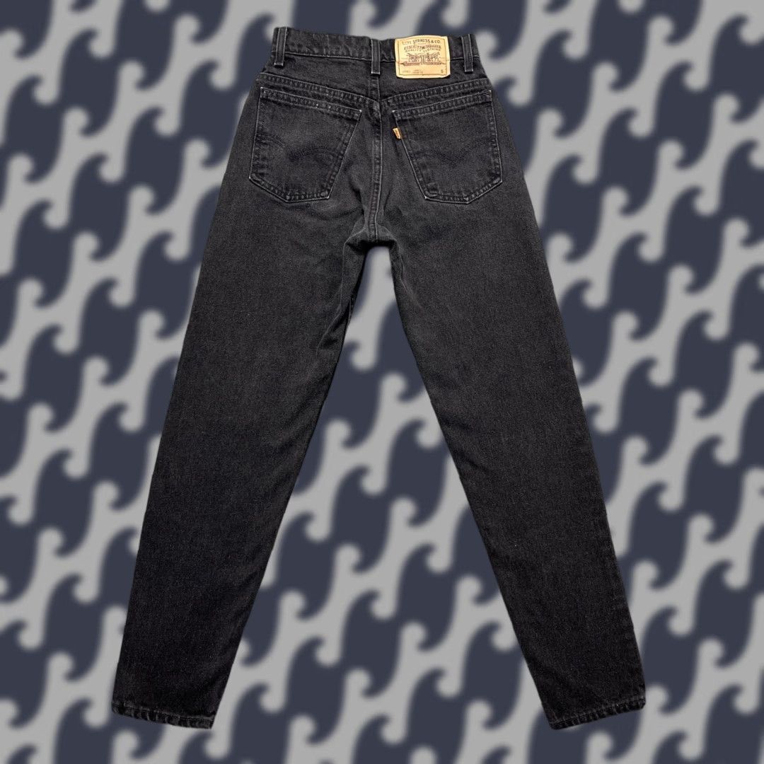 Levi's VINTAGE Levi's 962 Jeans Womens 3 Black USA 90s Loose Fit Straight Leg Jeans Womens Size 26" / US 2 / IT 38 - 1 Thumbnail