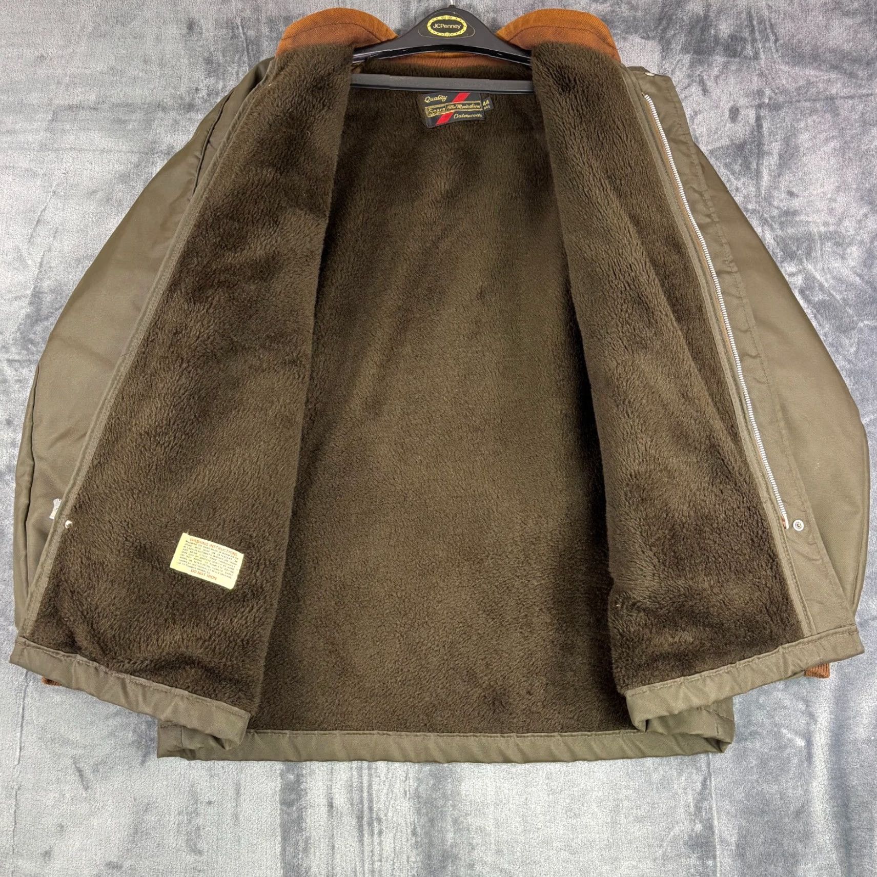 Sears VTG Sears The Men’s Store Corduroy Jacket Olive Green Lined Sherpa 44 Regular Size US S / EU 44-46 / 1 - 4 Thumbnail