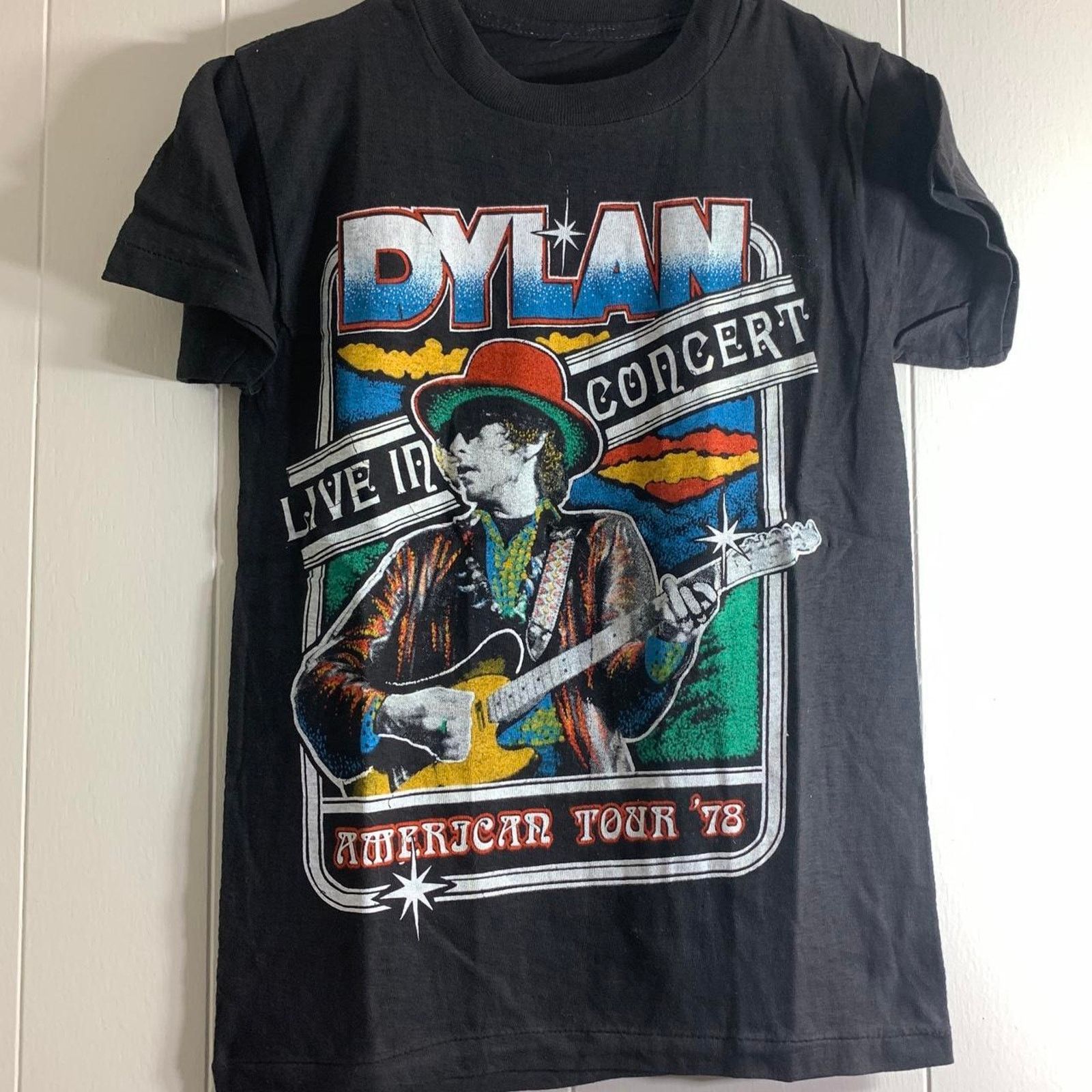 Vintage 1978 BOB DYLAN Live In Concert American Tour tee shirt L Size US L / EU 52-54 / 3 - 3 Thumbnail