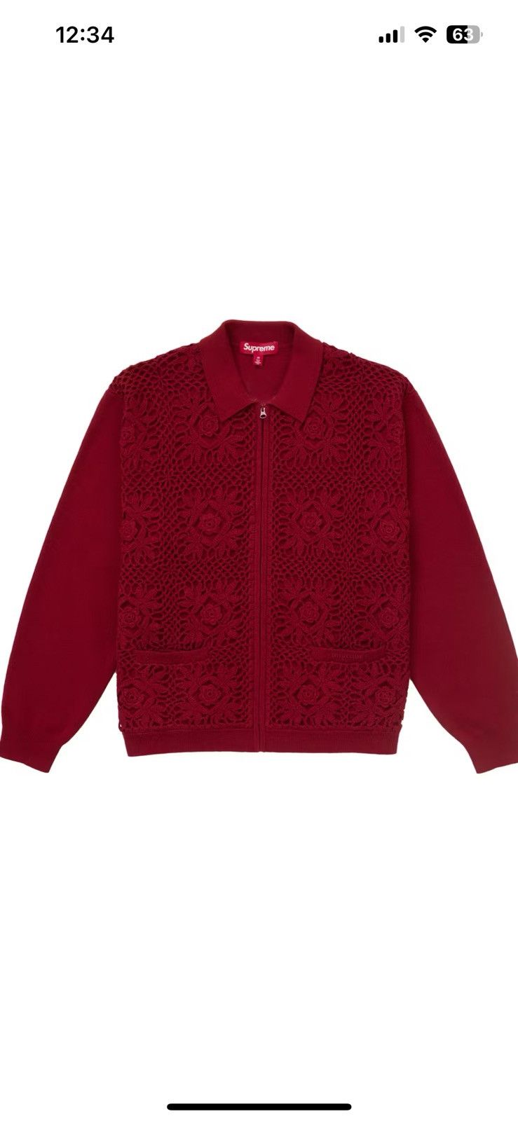 Supreme Supreme Crochet Zip Up Cardigan Size US XL / EU 56 / 4 - 18 Thumbnail