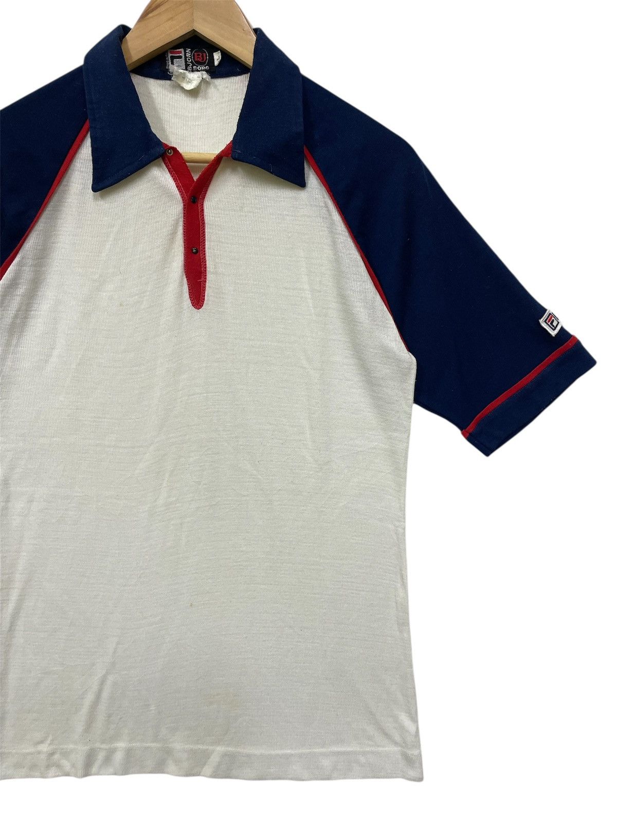 Bjorn Borg × Fila × Vintage Vintage Rare 70s Fila BJ Bjorn Borg Tennis Polo Size US M / EU 48-50 / 2 - 2 Thumbnail