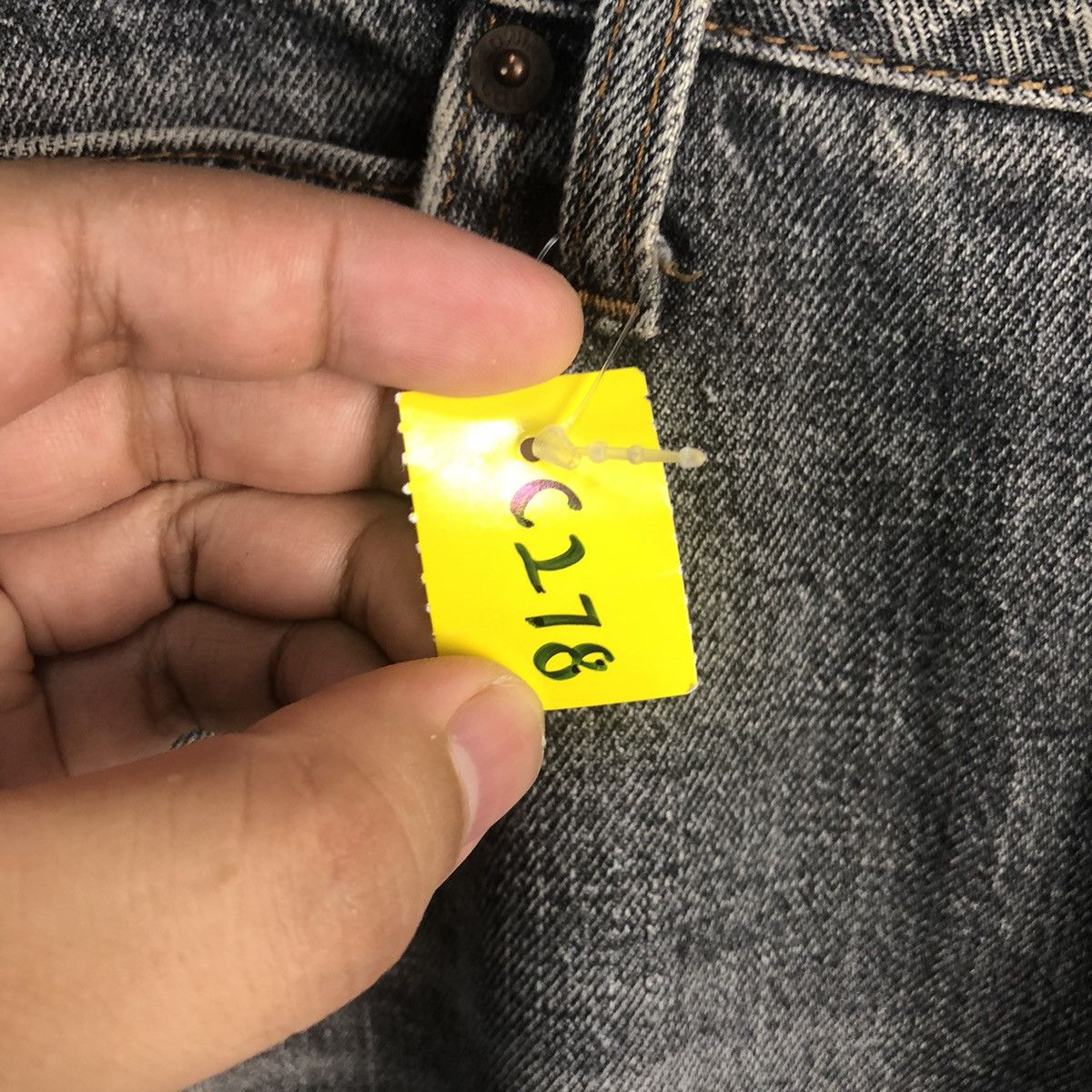 Edwin DL Edwin 503 Black Distressed Denim Pants #C278 Size US 34 / EU 50 - 12 Thumbnail