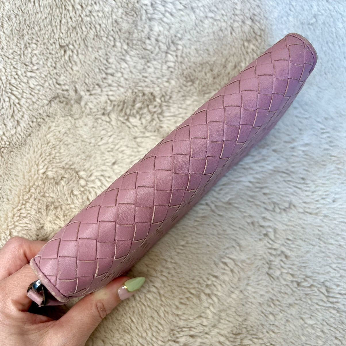 Bottega Veneta Bottega Veneta Nappa Intrecciato Pink Zippy Long Wallet Size ONE SIZE - 7 Thumbnail