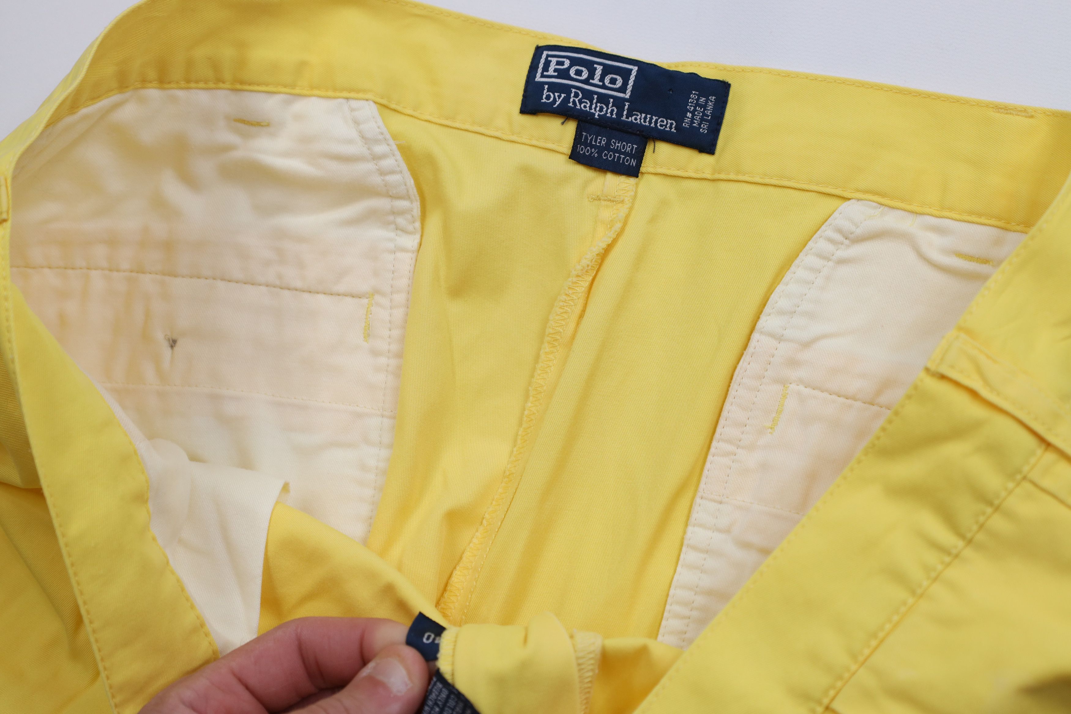 Ralph Lauren Vintage 90s Ralph Lauren Above Knee Chino Shorts Yellow Size US 40 / EU 56 - 6 Thumbnail