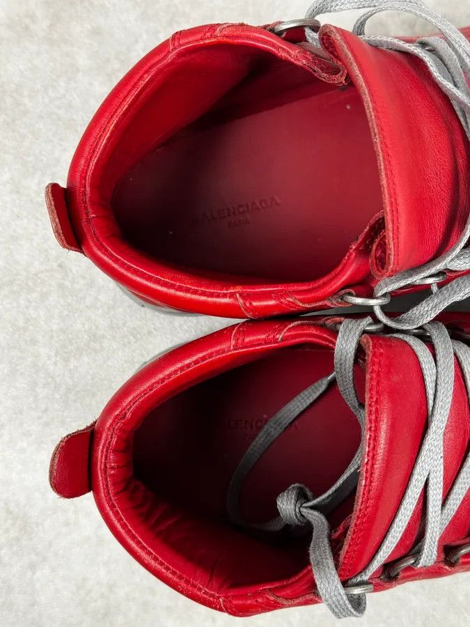 Balenciaga Balenciaga Red & Grey Arena High Sneakers Size US 7.5 / EU 40-41 - 11 Thumbnail