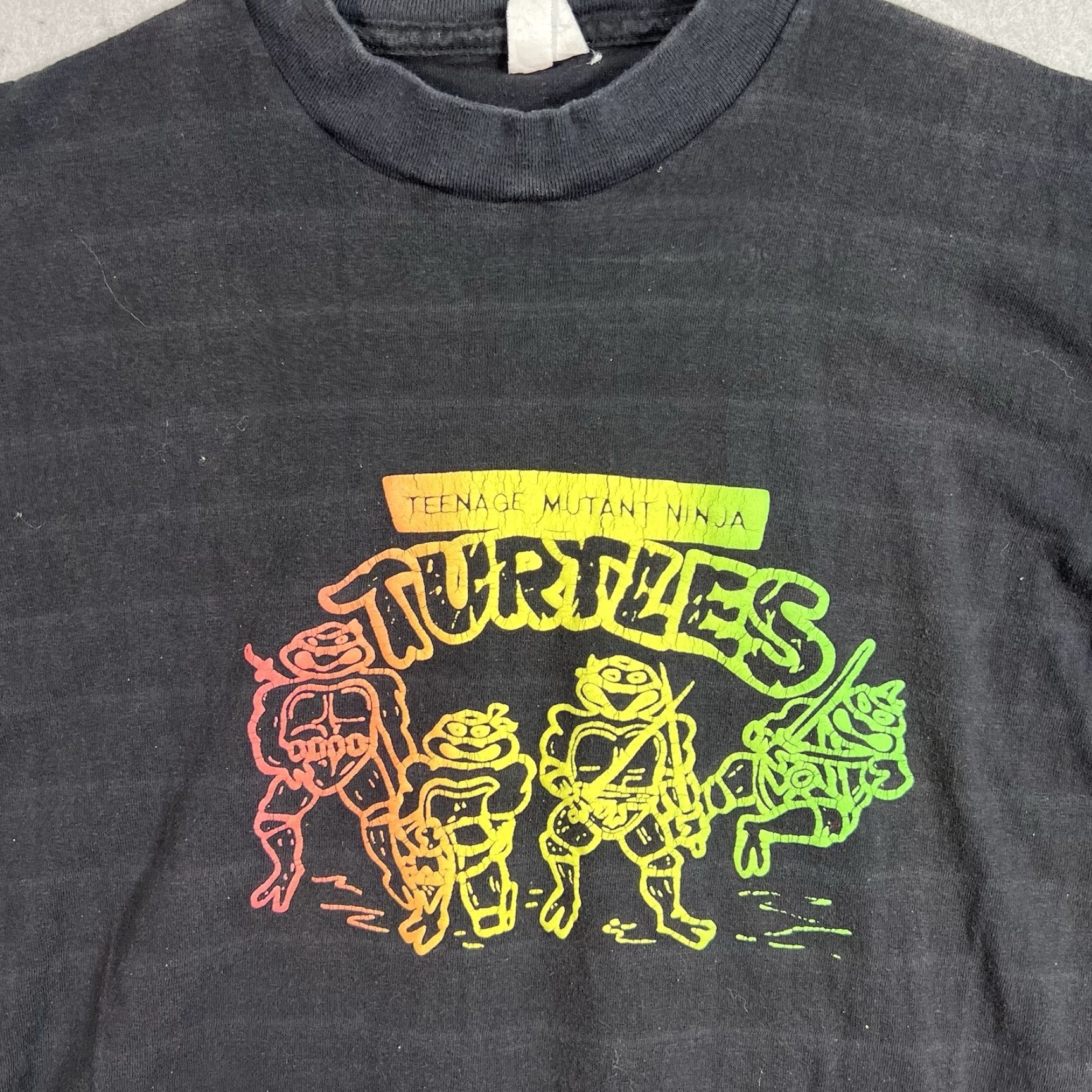 Vintage VINTAGE TMNT Shirt Adult Medium Black Mens - 1980s Graphic Tee, Teenage Mutant Ninja Turtles Tee, Men’s MM, Black Tee, 80s Sportwear/Beach Style Size US M / EU 48-50 / 2 - 2 Thumbnail