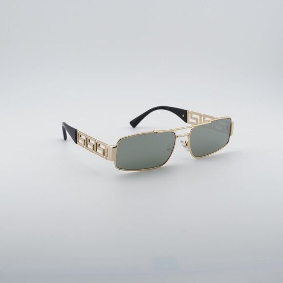 Versace Versace VE2257 100230 Sunglasses Gold Rectangle Frame,Green Size ONE SIZE - 4 Thumbnail
