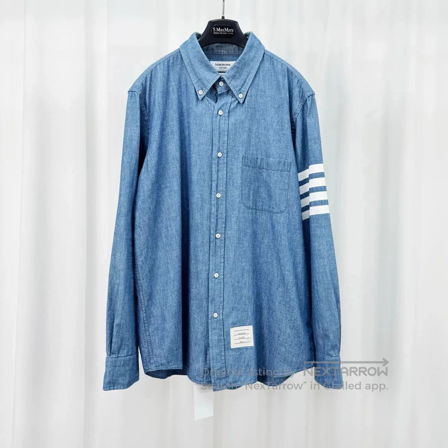 Thom Browne thom browne blue striped denim shirt. Size US S / EU 44-46 / 1 - 1 Thumbnail