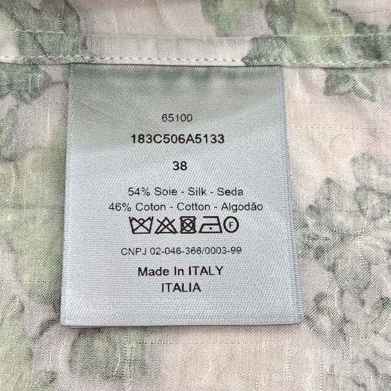 Dior Dior Size 38 Green Logo Dark Pattern Full Print Hawaiian Mu Size US XXS / EU 40 - 6 Thumbnail