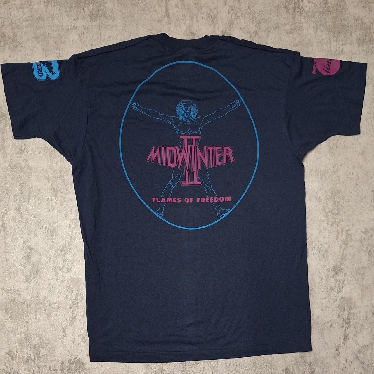 Other 80s MIDNITER II band tee - navy blue with pink accents Size US XL / EU 56 / 4 - 4 Thumbnail