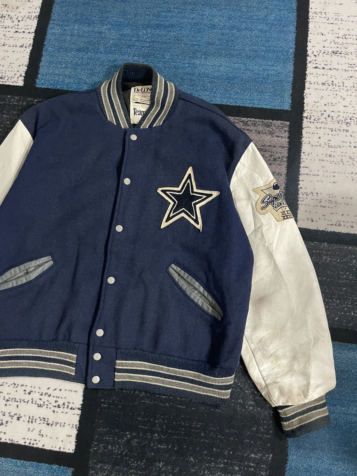 NFL Vintage Delong Nfl Cowboys Varsity Jacket Size US XL / EU 56 / 4 - 3 Thumbnail
