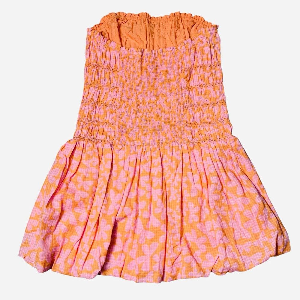 Free People NWT New $108 Free People Annalise Shell Coral Combo Mini Dr Size XL / US 12-14 / IT 48-50 - 4 Thumbnail