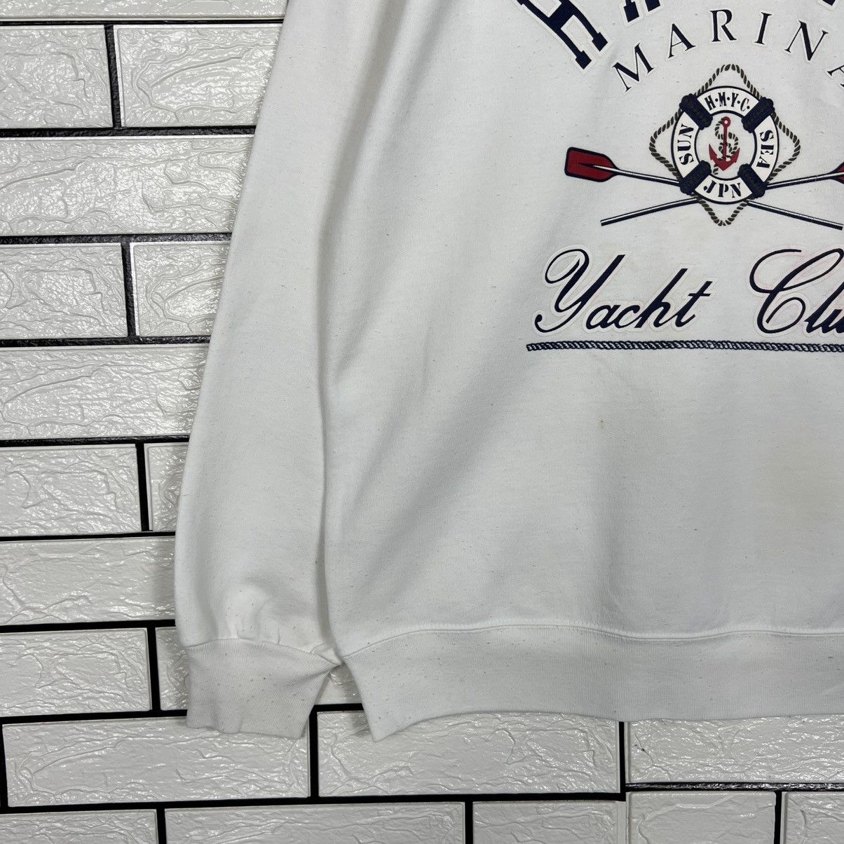 Vintage 90's HAYAMA MARINA Yacht Club Big Logo Sweatshirt #4016-C183 Size US L / EU 52-54 / 3 - 6 Thumbnail