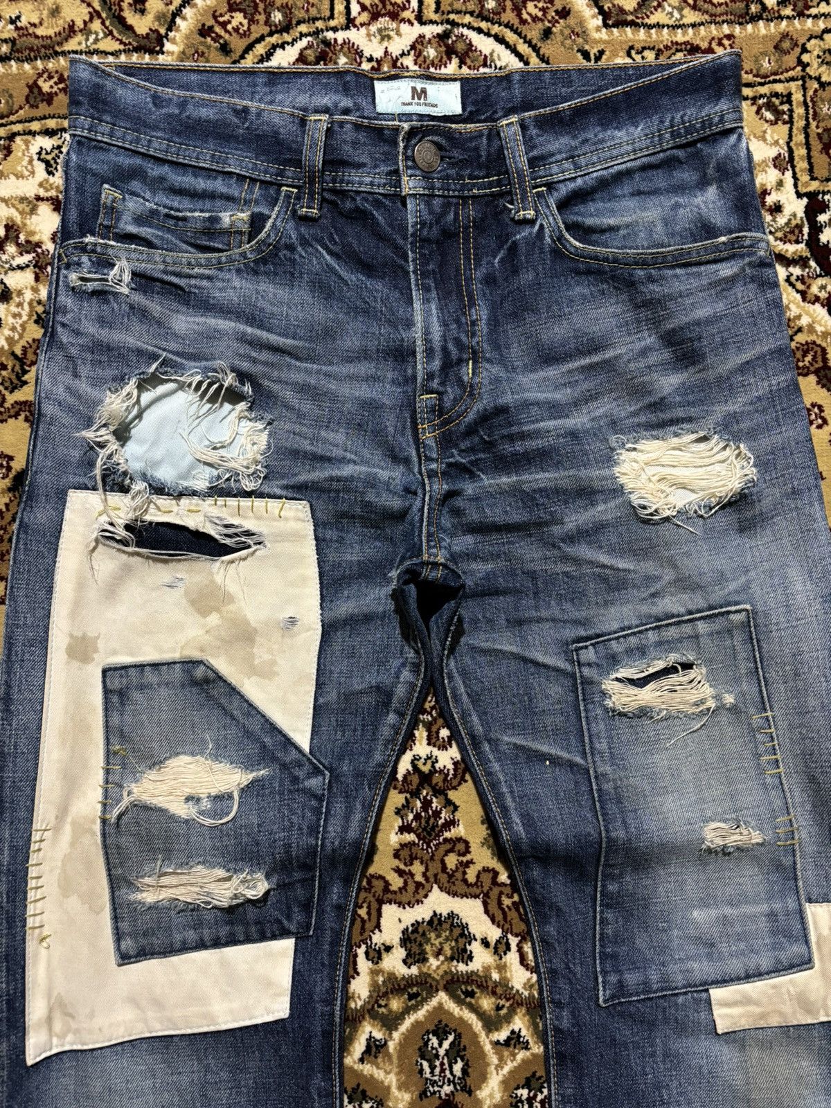 Kapital MTYF Japan Kapital Style Selvedge Patchwork Distress Jeans Size US 30 / EU 46 - 6 Thumbnail