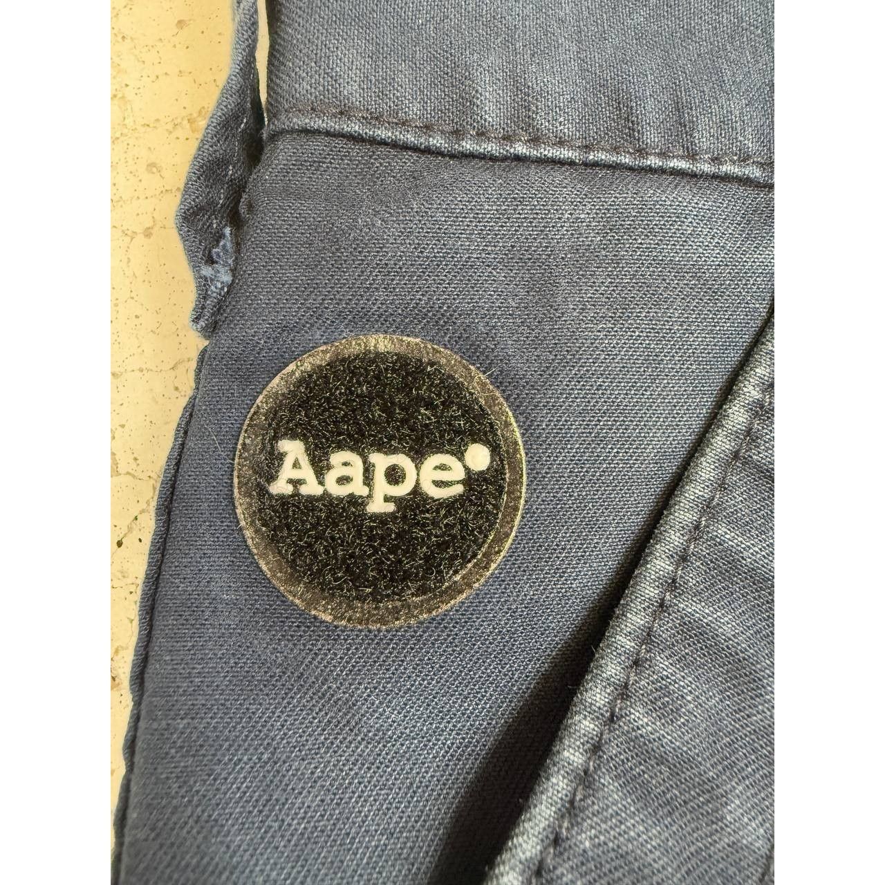Vintage AAPE by A Bathing Ape Navy Cargo Shorts Patches Logo Size US 33 - 8 Thumbnail