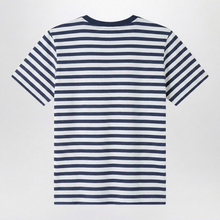 A.P.C. o1d2blof0226 Crew-neck T-Shirt in White/ Blue Size US XL / EU 56 / 4 - 2 Thumbnail