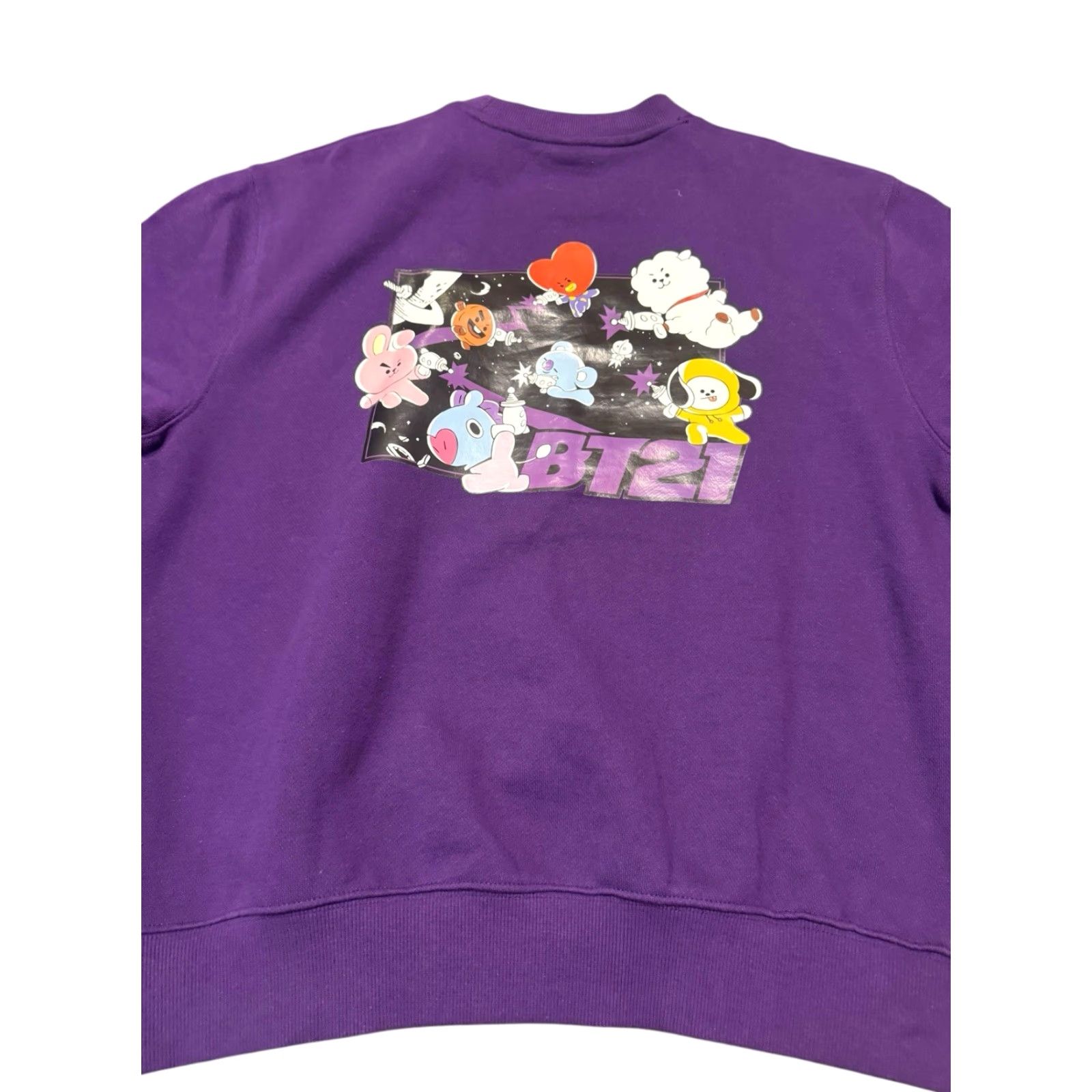 Vintage STKR BT21 Space Squad Sweatshirt MTM Japan Crewneck Purple Cartoon Size Medium Mens Size US M / EU 48-50 / 2 - 6 Thumbnail