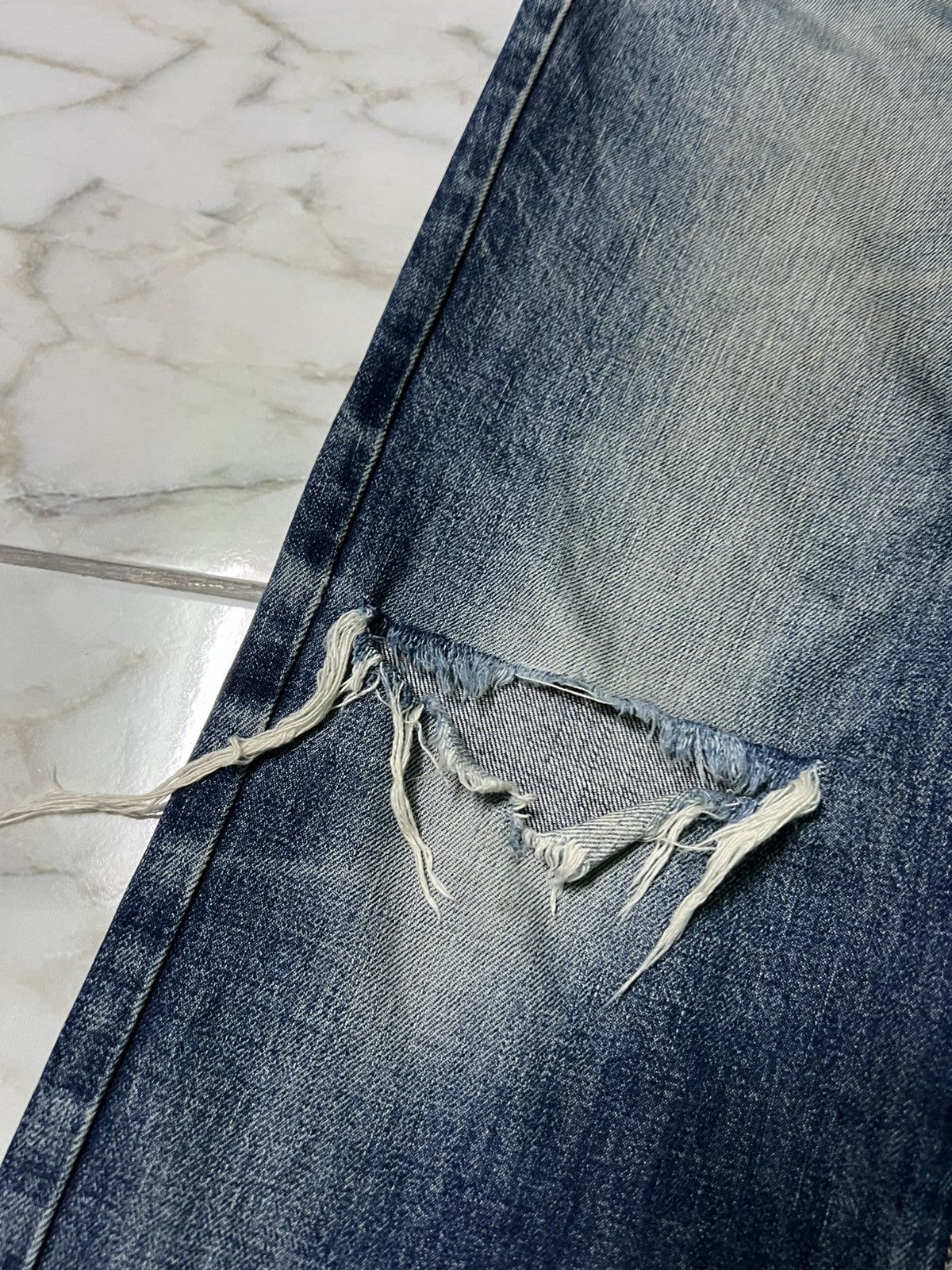 If Six Was Nine × Vintage × Wrangler 💥Baggy💥Vintage 90’s Wrangler Distress Washed Jean Size US 34 / EU 50 - 5 Thumbnail