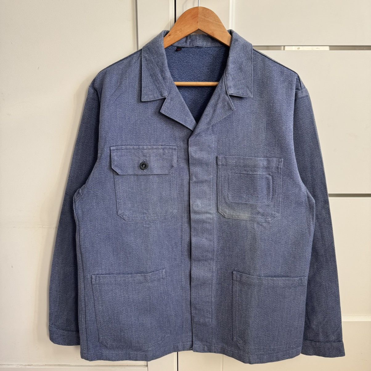 Vintage Vintage faded heavy cotton chore works french jacket Size US L / EU 52-54 / 3 - 1 Thumbnail